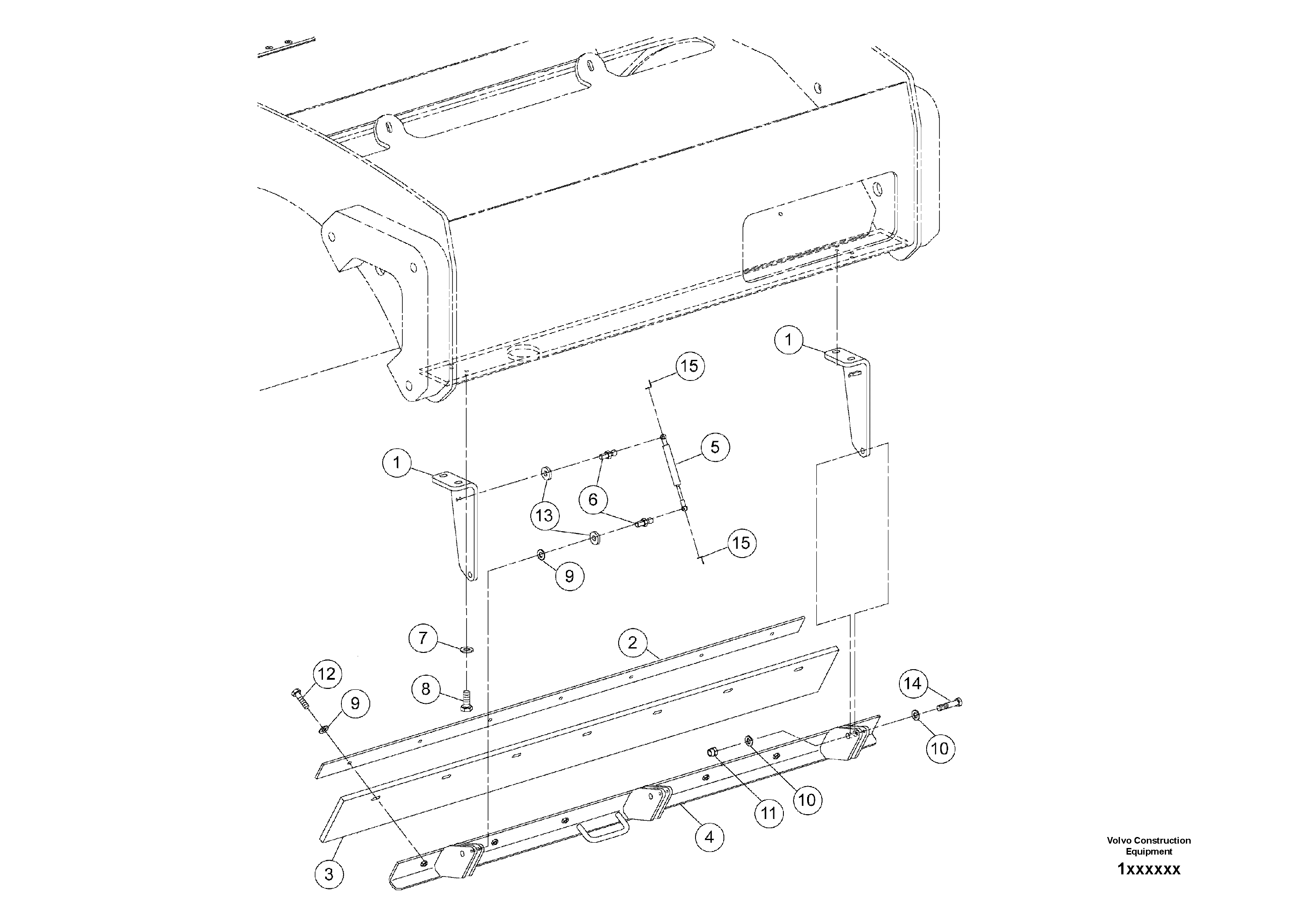 Схема запчастей Volvo DD80 - 106415 Scraper Installation DD80 S/N 0820107116 -