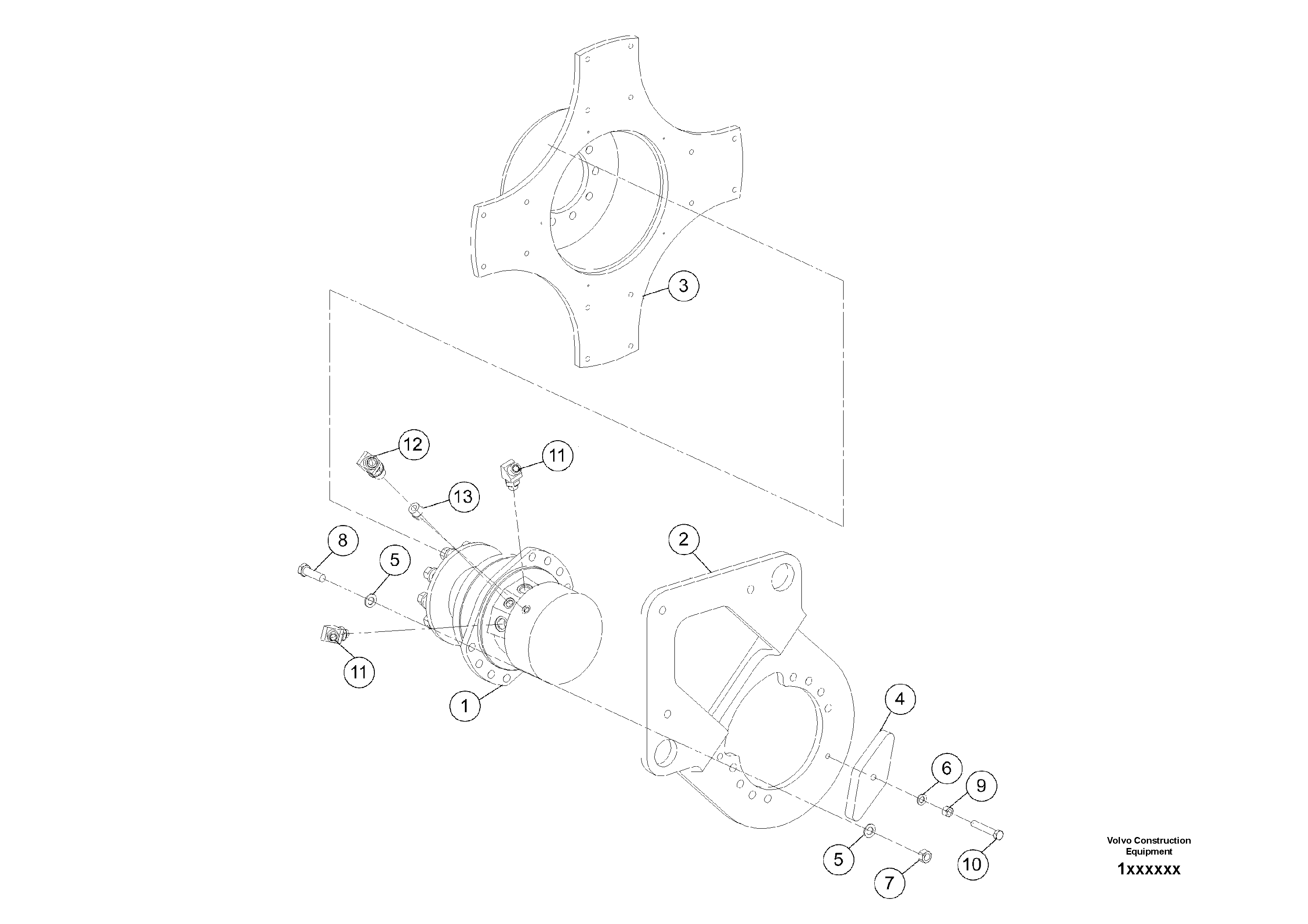 Схема запчастей Volvo DD80 - 56606 Drum Drive Assembly DD80 S/N 0820107116 -