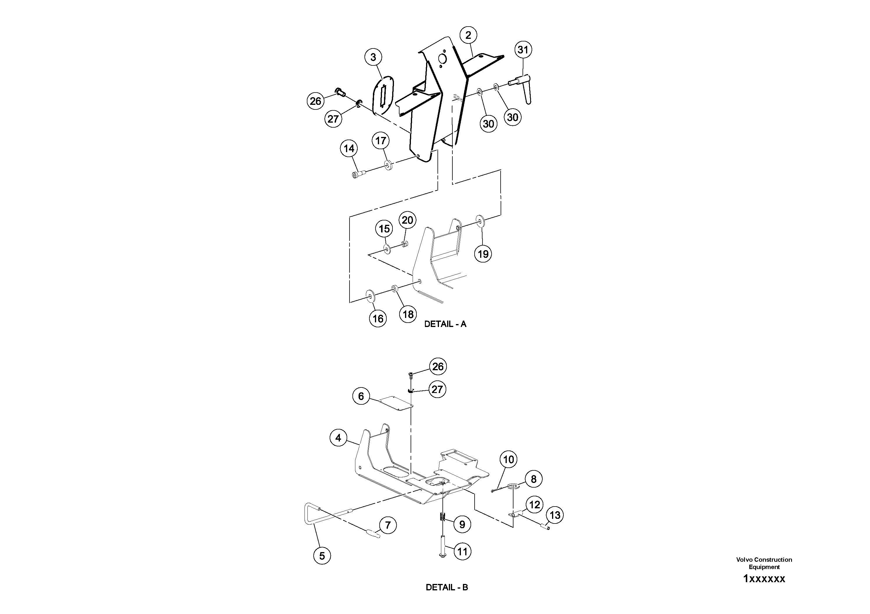 Схема запчастей Volvo DD80 - 47681 Operators Console Assembly DD80 S/N 0820107116 -