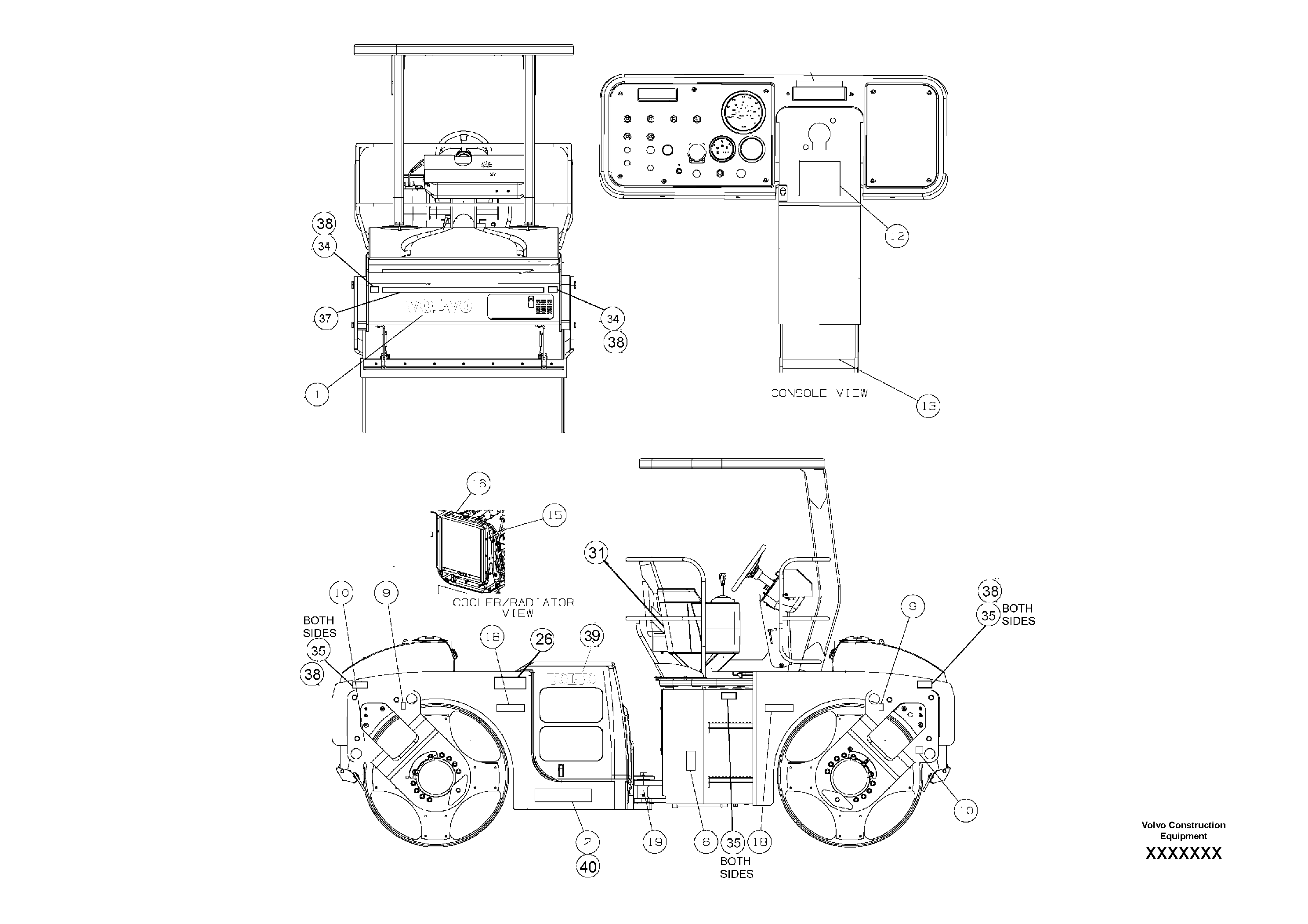 Схема запчастей Volvo DD80 - 54730 Decal Installation DD80 S/N 0820107116 -