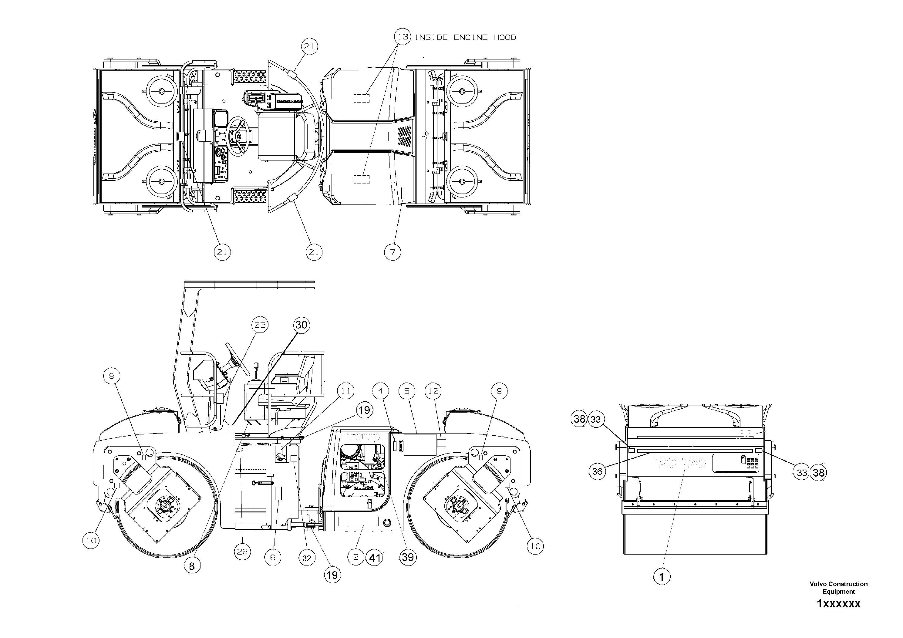 Схема запчастей Volvo DD80 - 54731 Decal Installation DD80 S/N 0820107116 -