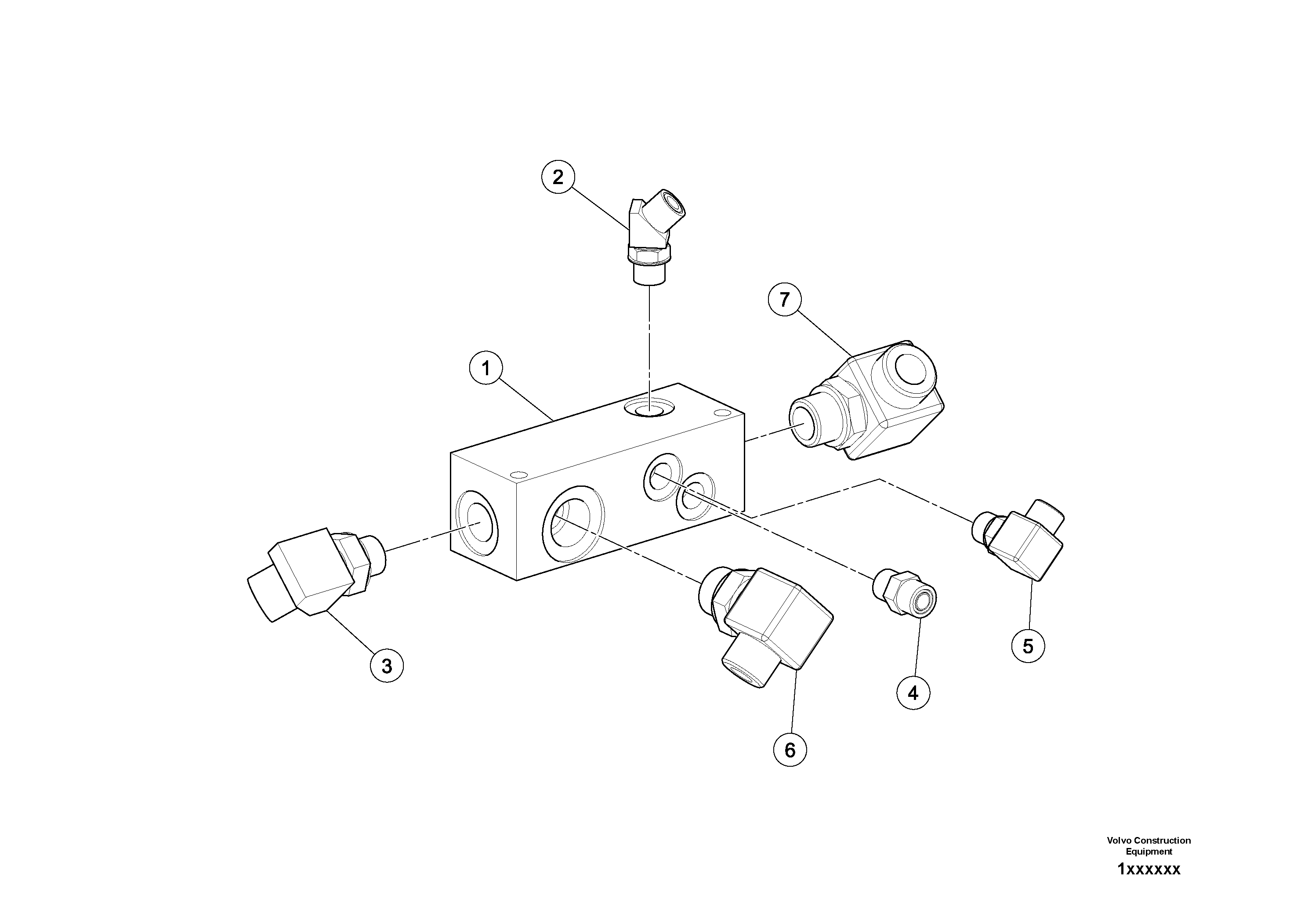 Схема запчастей Volvo DD80 - 9556 Manifold Assembly DD80 S/N 0820107116 -