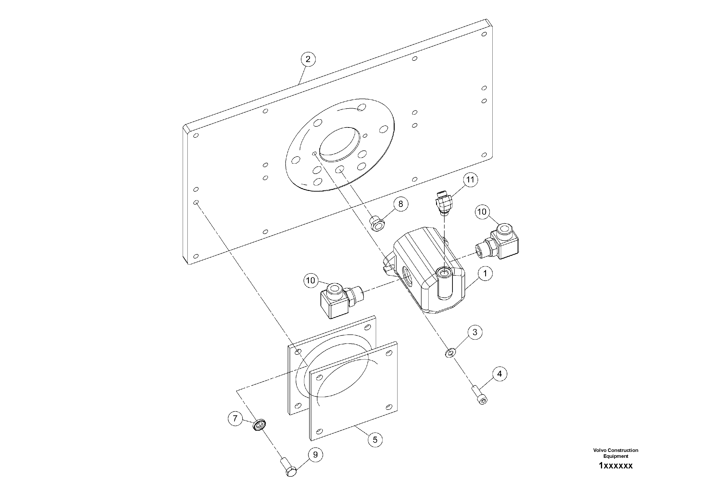 Схема запчастей Volvo DD80 - 9561 Vibration Motor Assembly DD80 S/N 0820107116 -