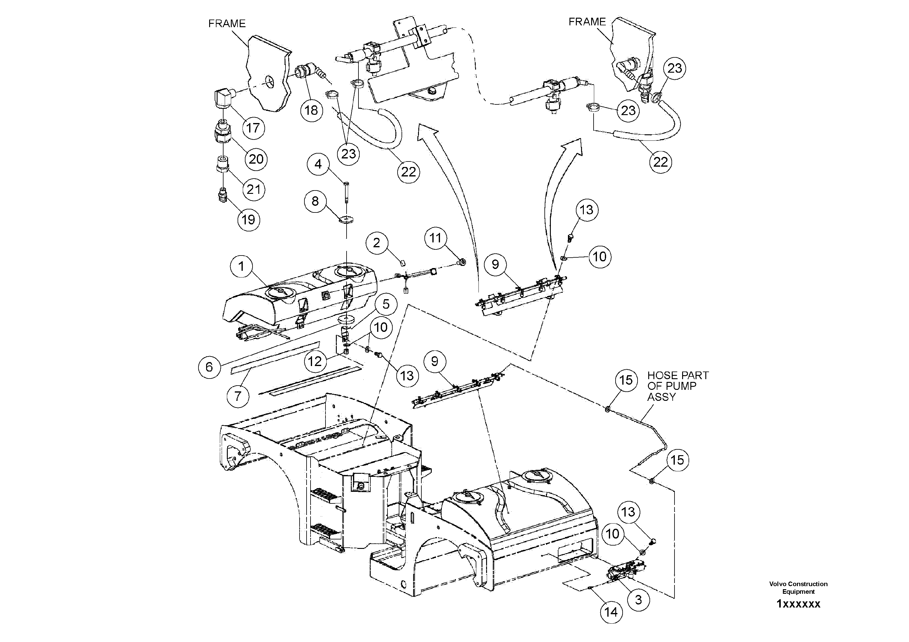 Схема запчастей Volvo DD80 - 35249 Water System Installation DD80 S/N 0820107116 -