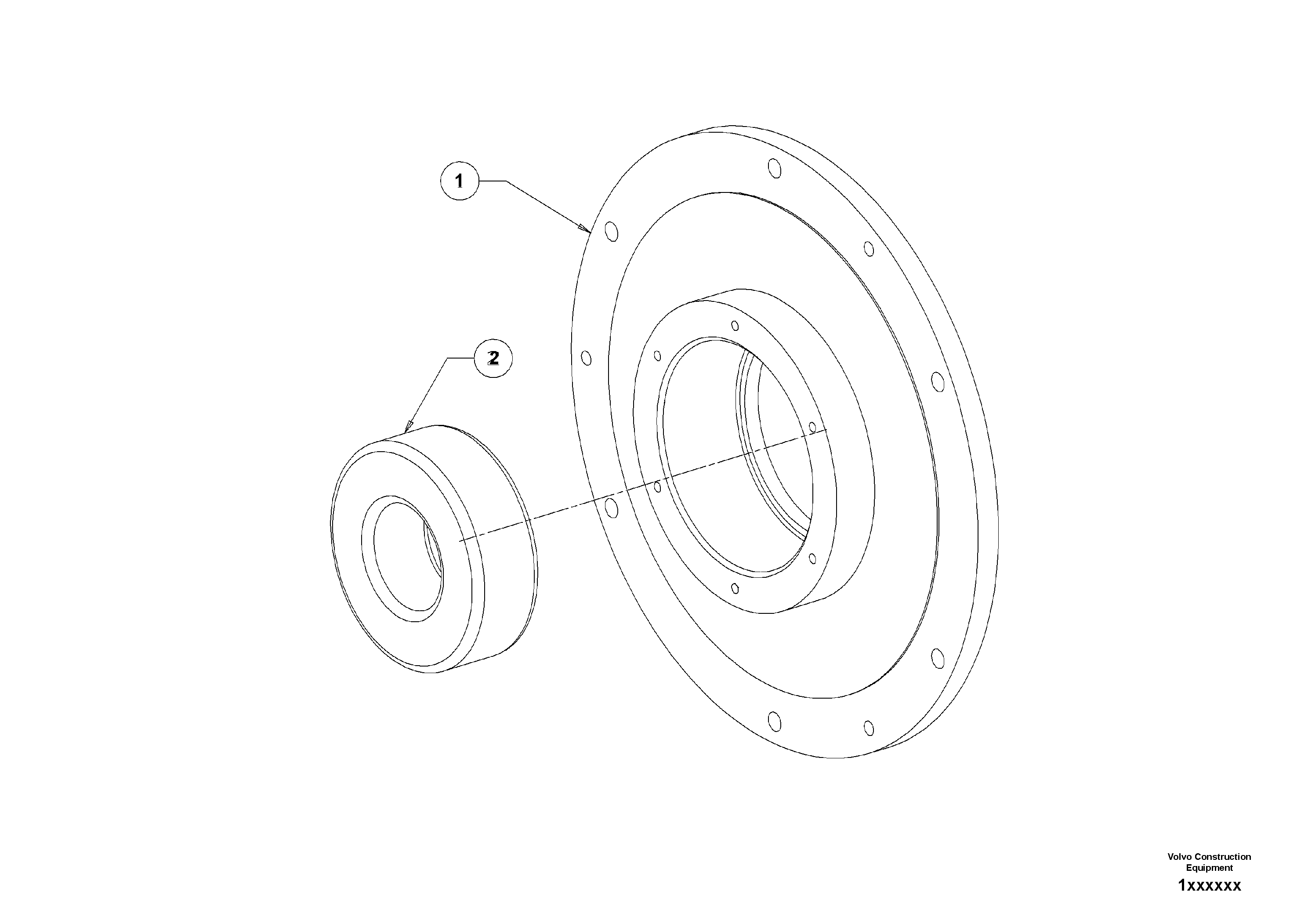 Схема запчастей Volvo DD80 - 6161 Bearing Housing Assembly DD80 S/N 0820107116 -