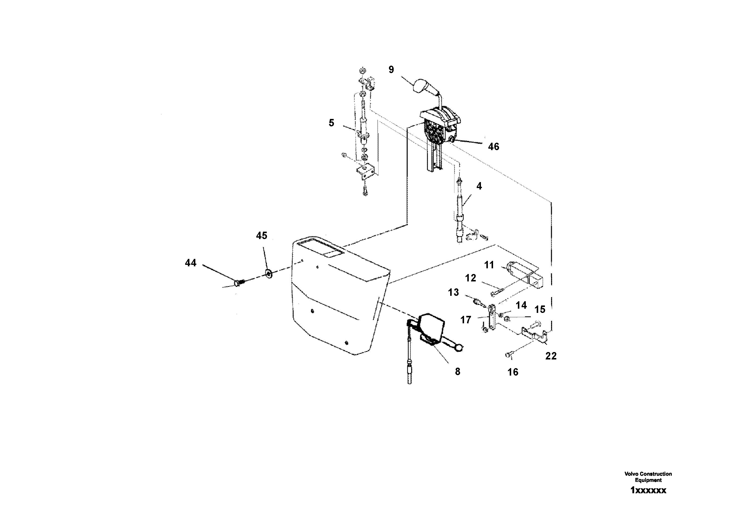 Схема запчастей Volvo DD80 - 55159 Operators Console Assembly DD80 S/N 0720110086-