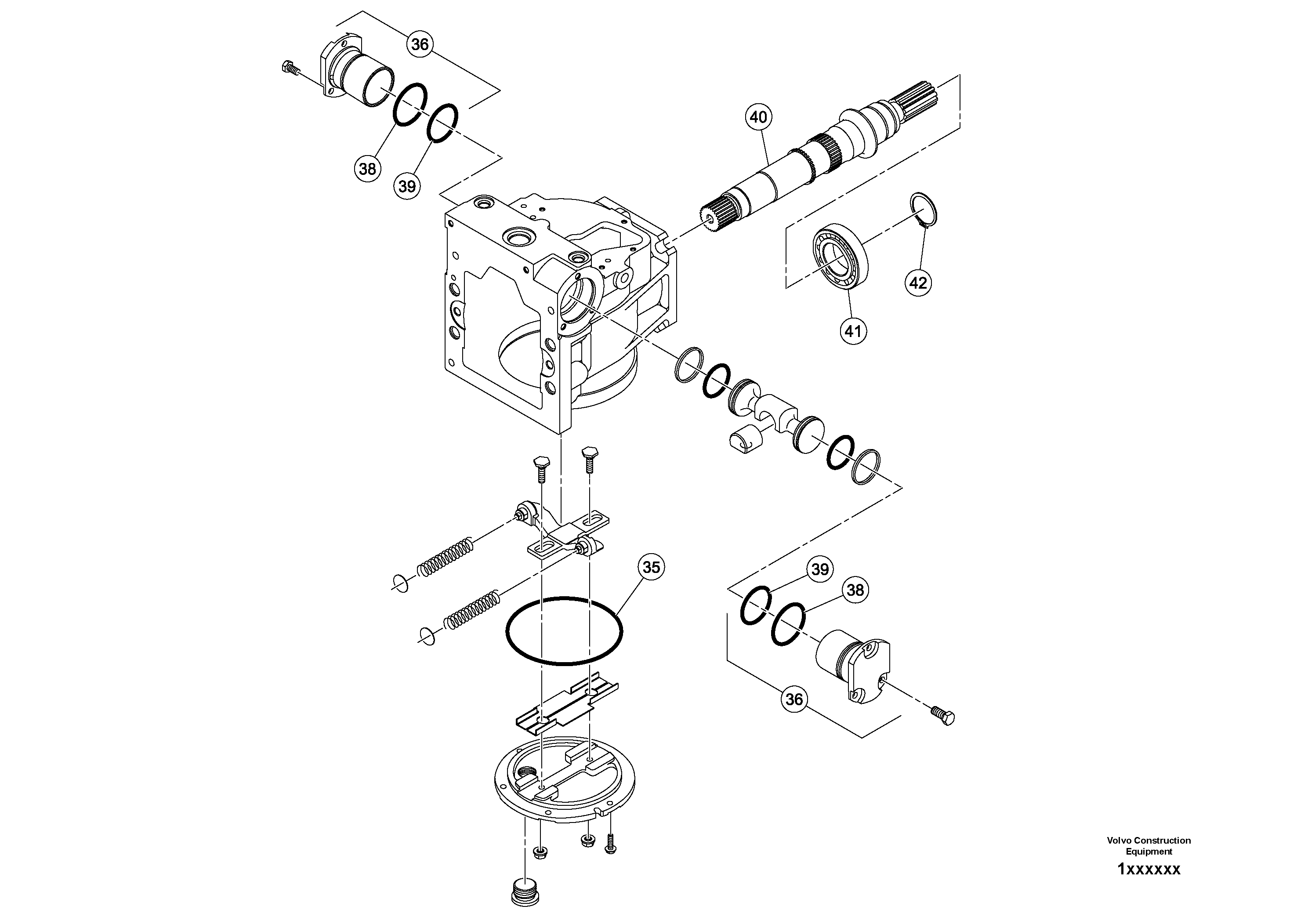 Схема запчастей Volvo DD80 - 10678 Propulsion Pump DD80 S/N 0720110086-