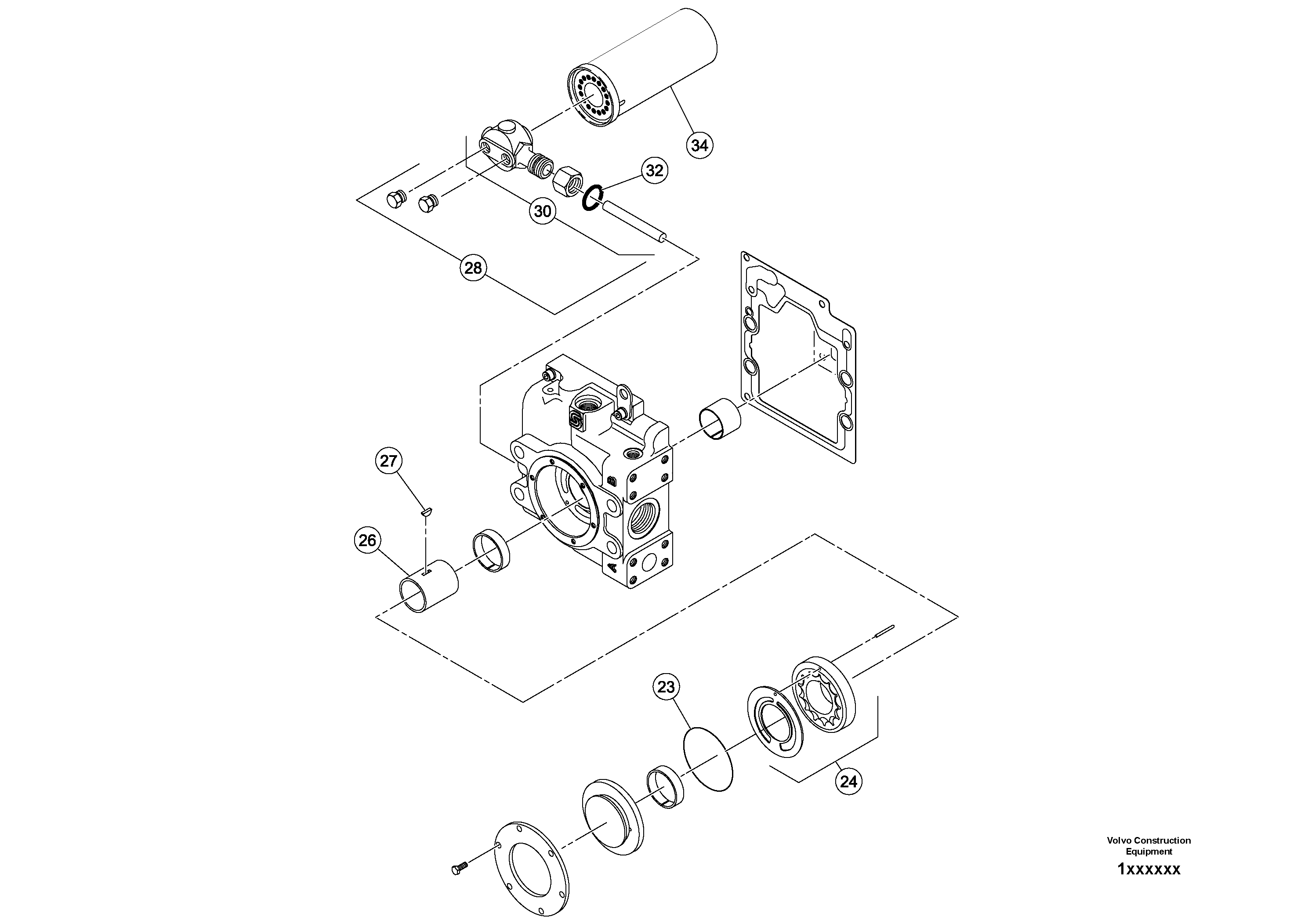 Схема запчастей Volvo DD80 - 12900 Propulsion Pump DD80 S/N 0720110086-