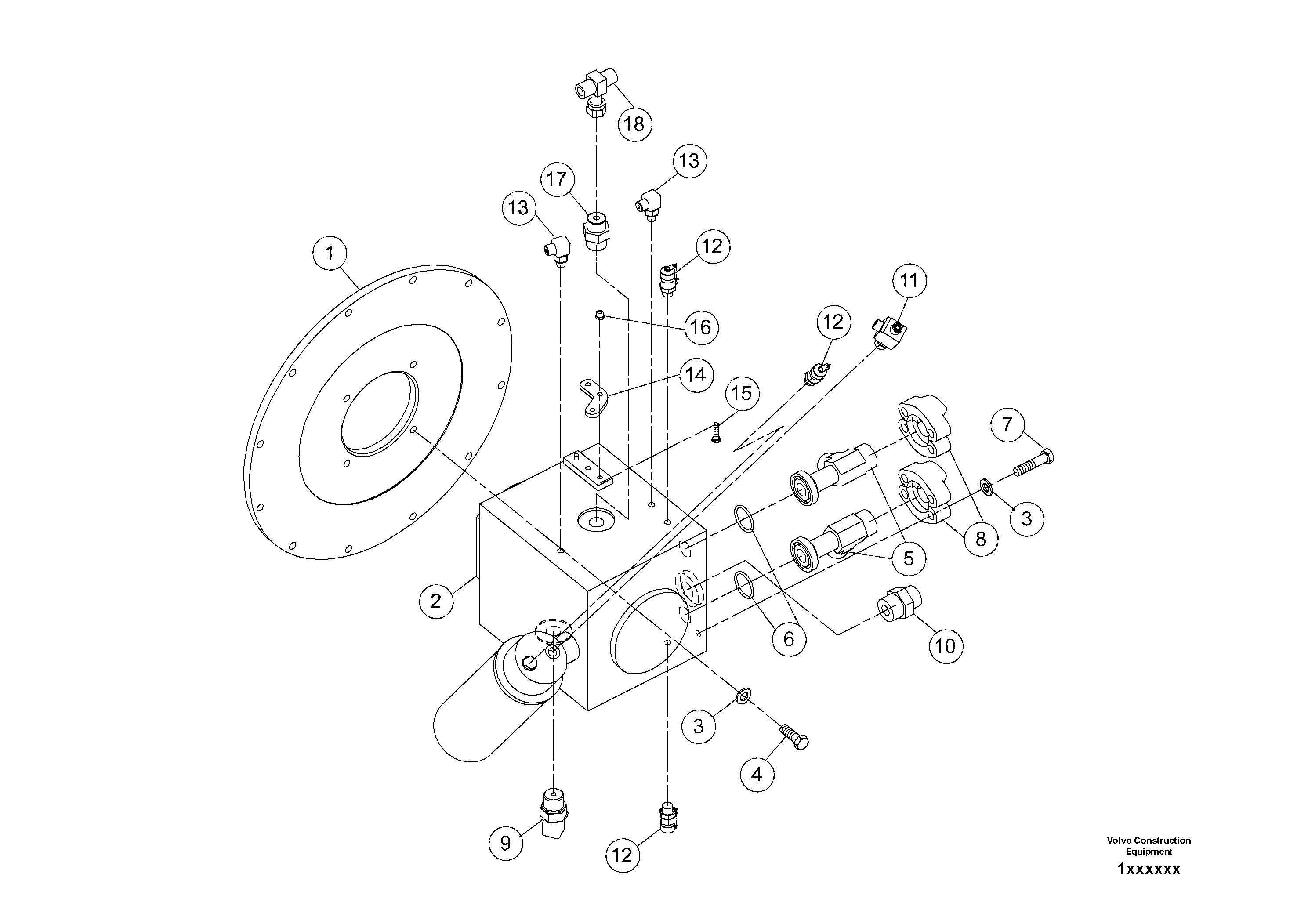 Схема запчастей Volvo DD80 - 96428 Propulsion Pump Assembly DD80 S/N 0720110086-