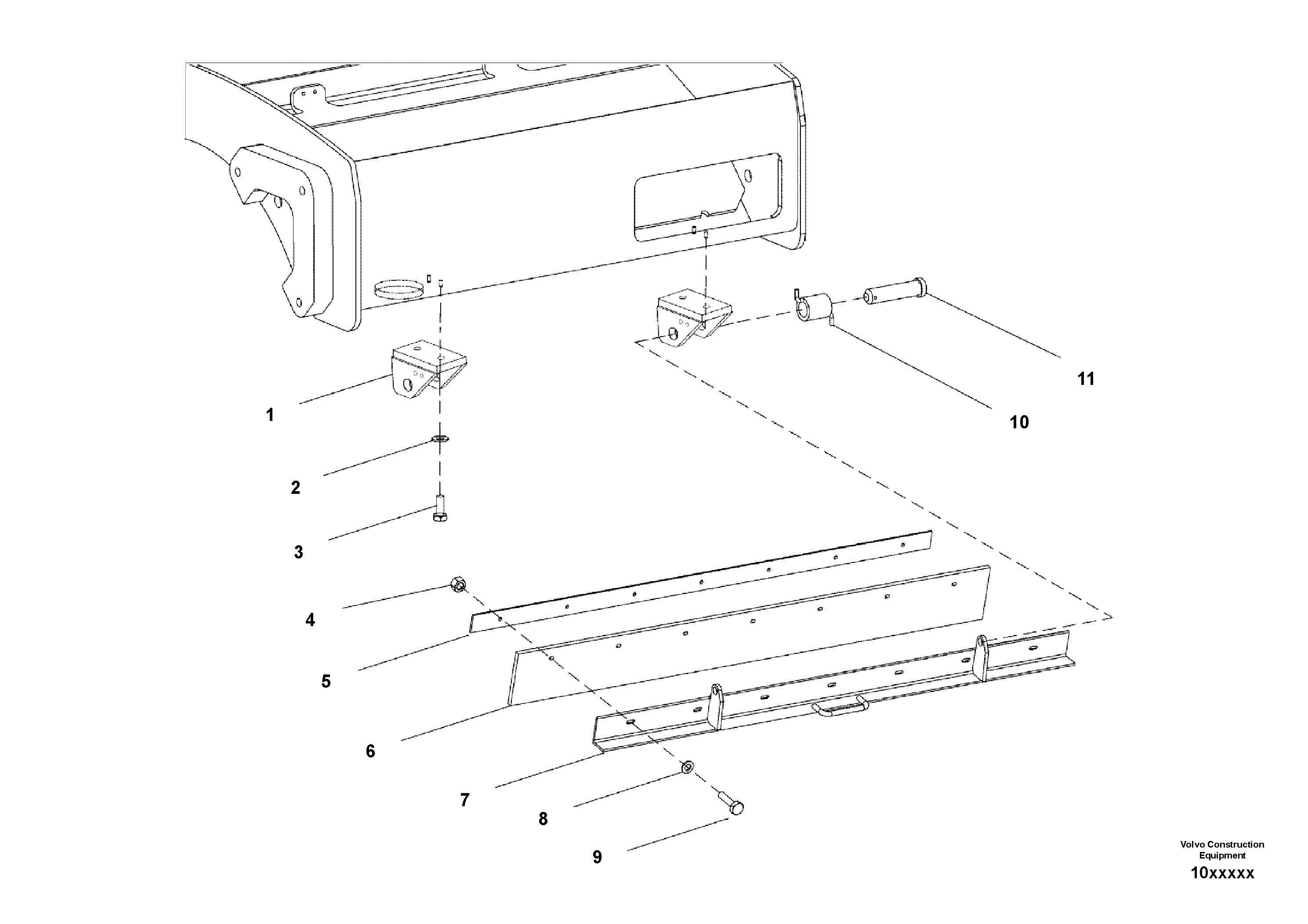 Схема запчастей Volvo DD80 - 20398 Scraper Installation DD80 S/N 0720110086-