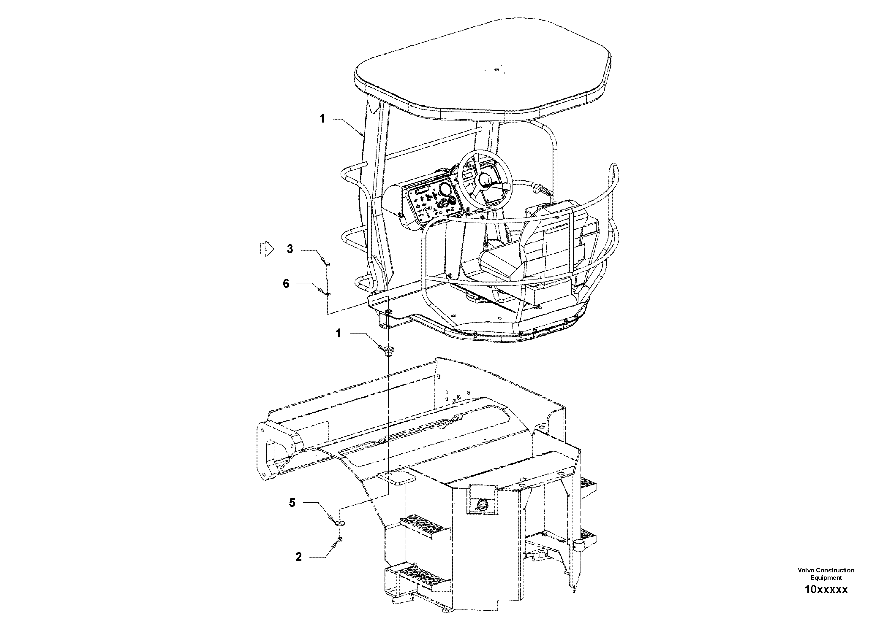 Схема запчастей Volvo DD80 - 38693 Operators Console Installation DD80 S/N 0720110086-