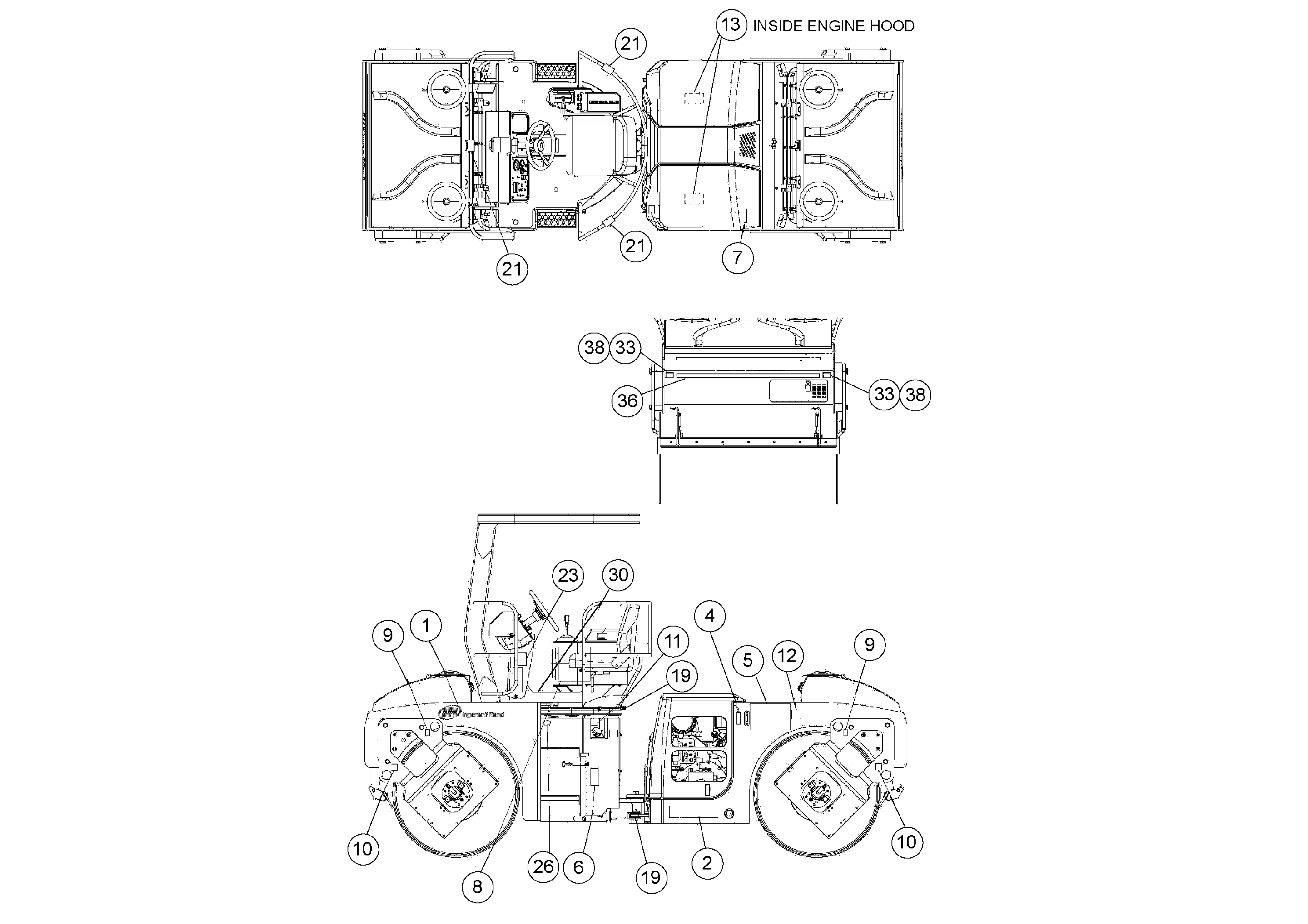Схема запчастей Volvo DD80 - 17197 Decal Installation DD80 S/N 0720110086-