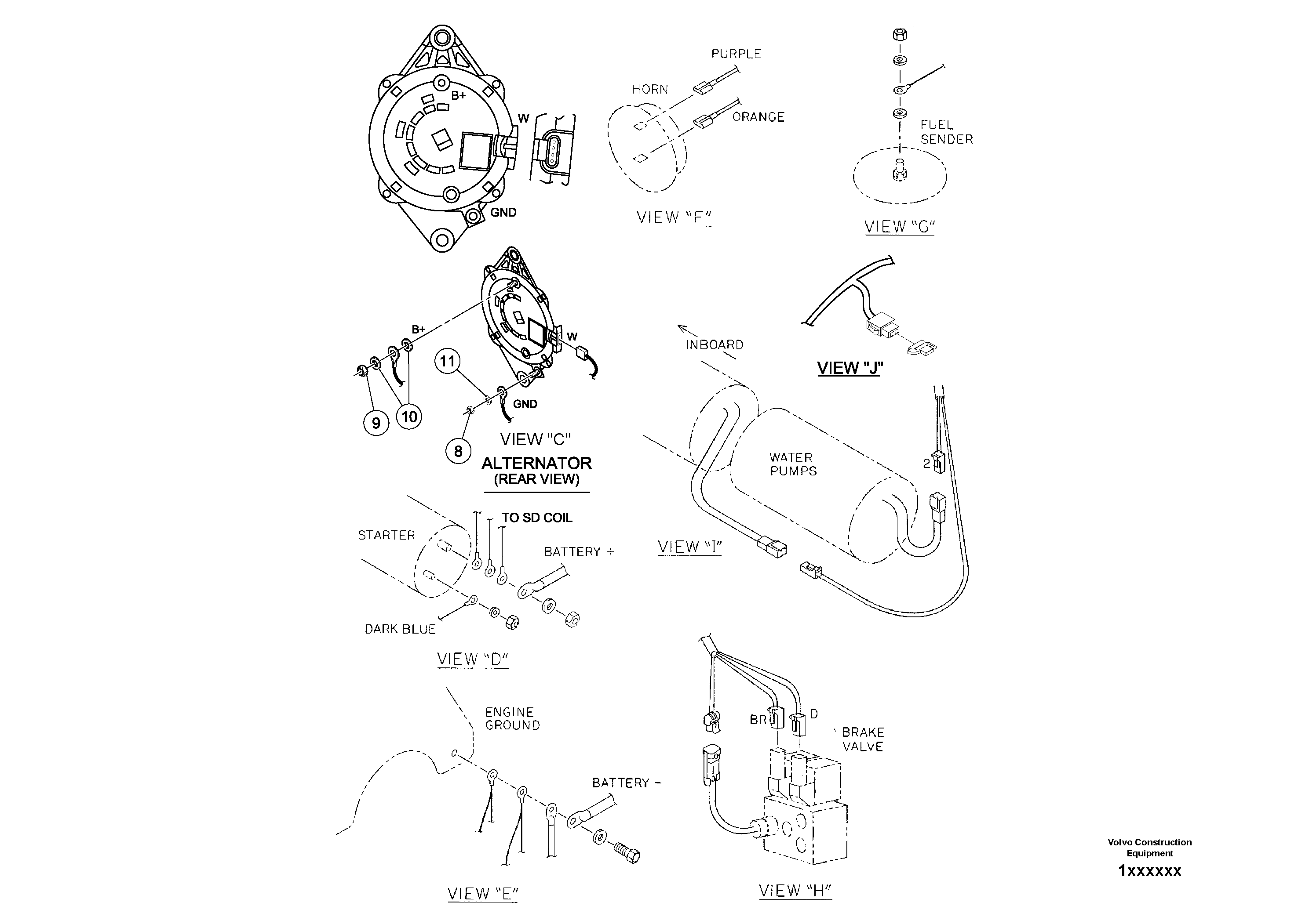 Схема запчастей Volvo DD80 - 2012 Cable Harness Installation DD80 S/N 0820107116 -
