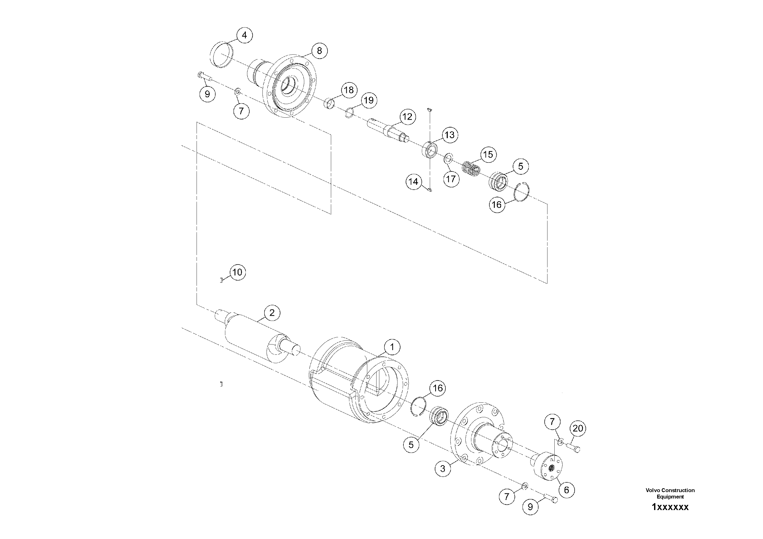Схема запчастей Volvo DD80 - 47674 Eccentric Assembly DD80 S/N 0820107116 -