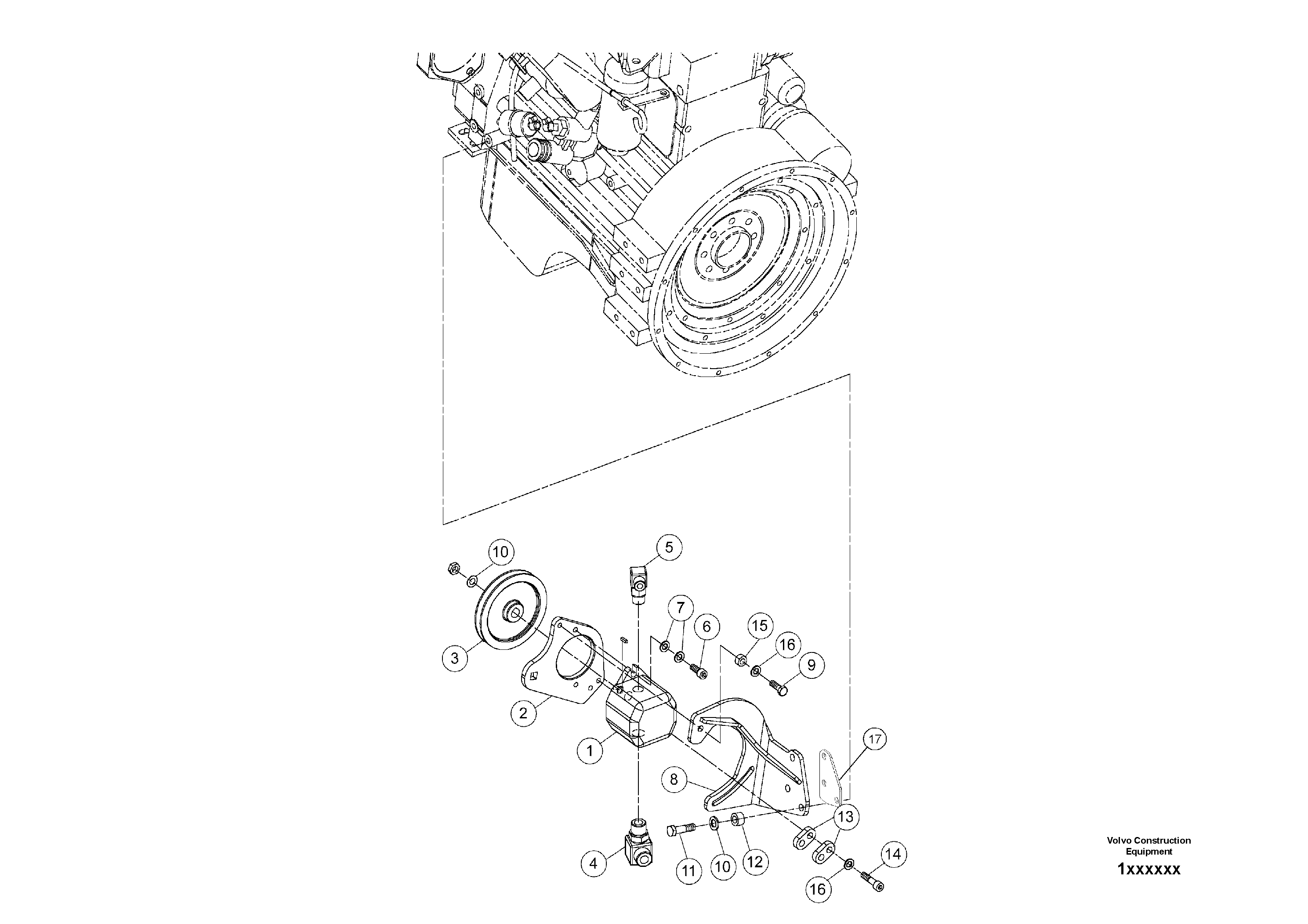 Схема запчастей Volvo DD80 - 96433 Steering Pump Assembly DD80 S/N 0820107116 -