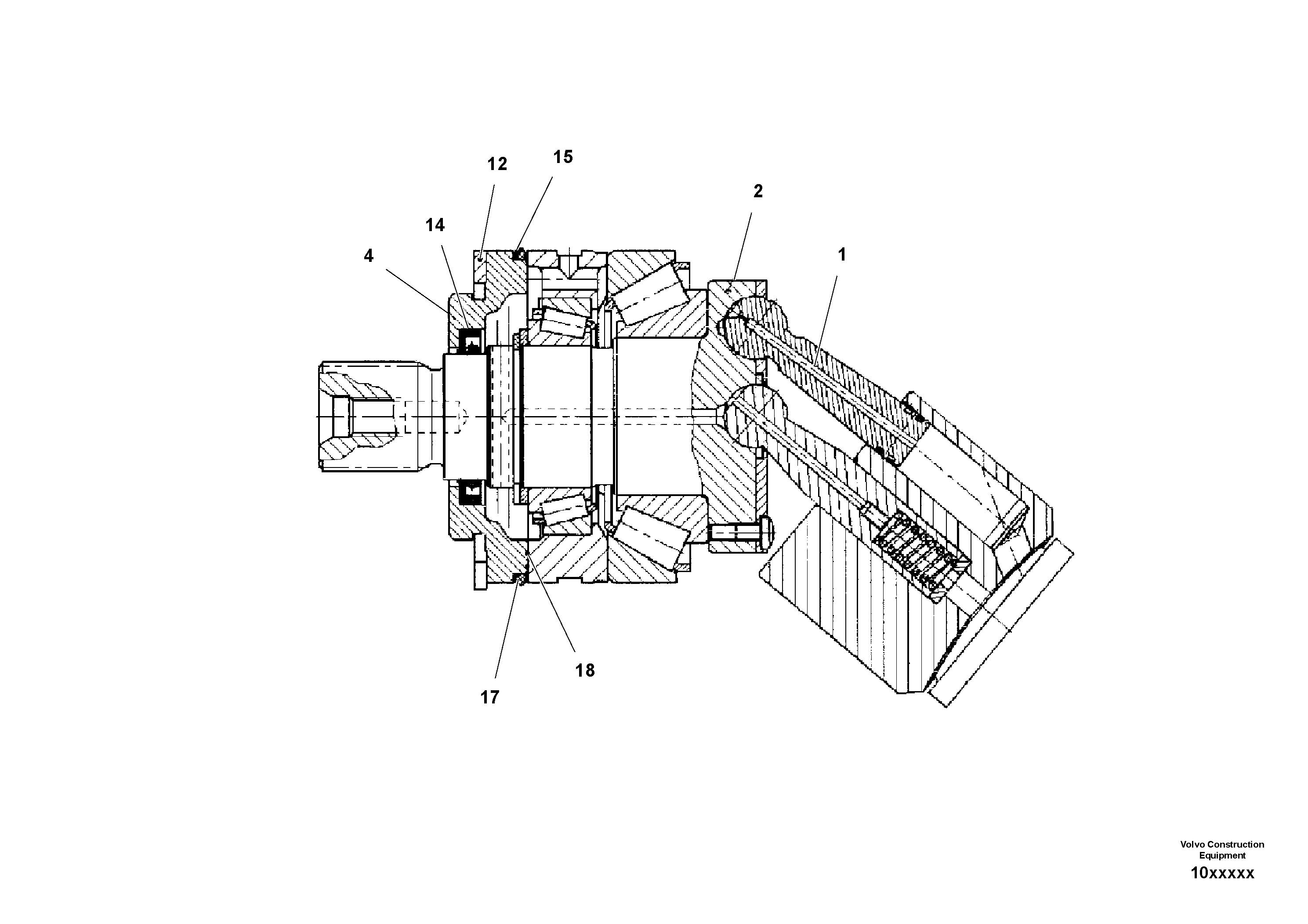 Схема запчастей Volvo DD90 - 50350 Качающийся узел DD90 S/N 08200011422 -