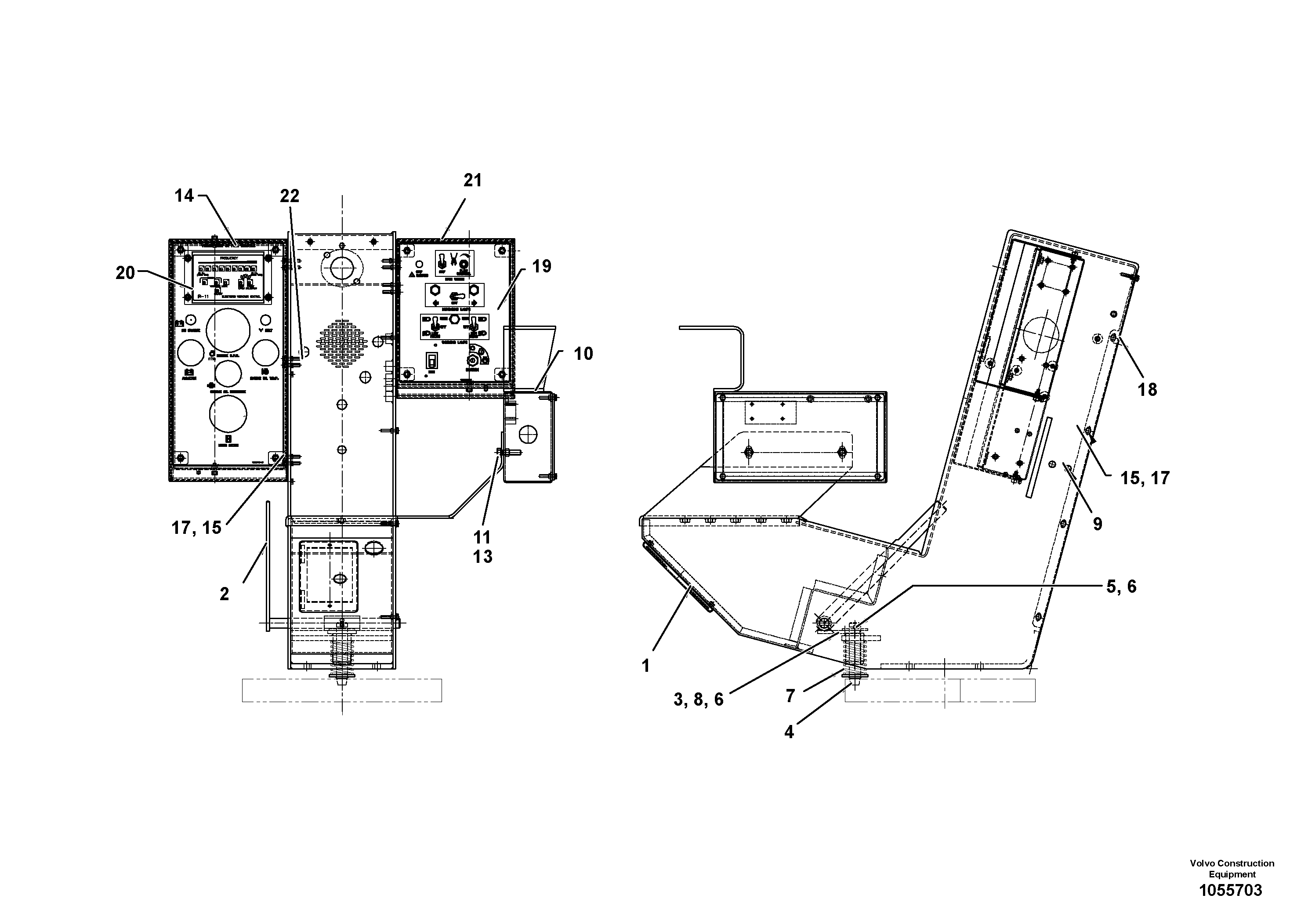 Схема запчастей Volvo DD90 - 94920 Control Console Assembly DD90 S/N 08200011422 -
