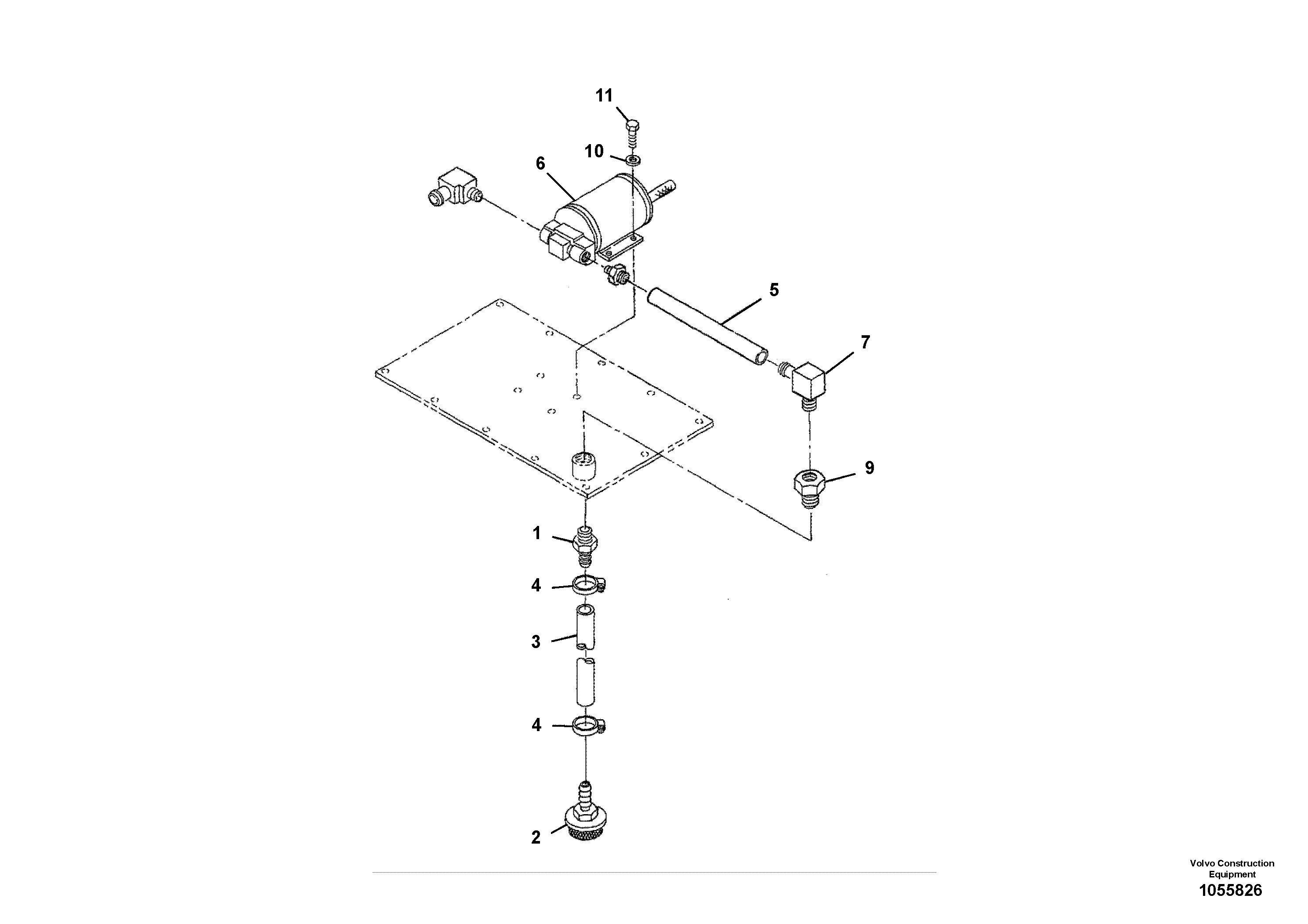 Схема запчастей Volvo DD90 - 51129 Водяной насос в сборе DD90 S/N 08200011422 -