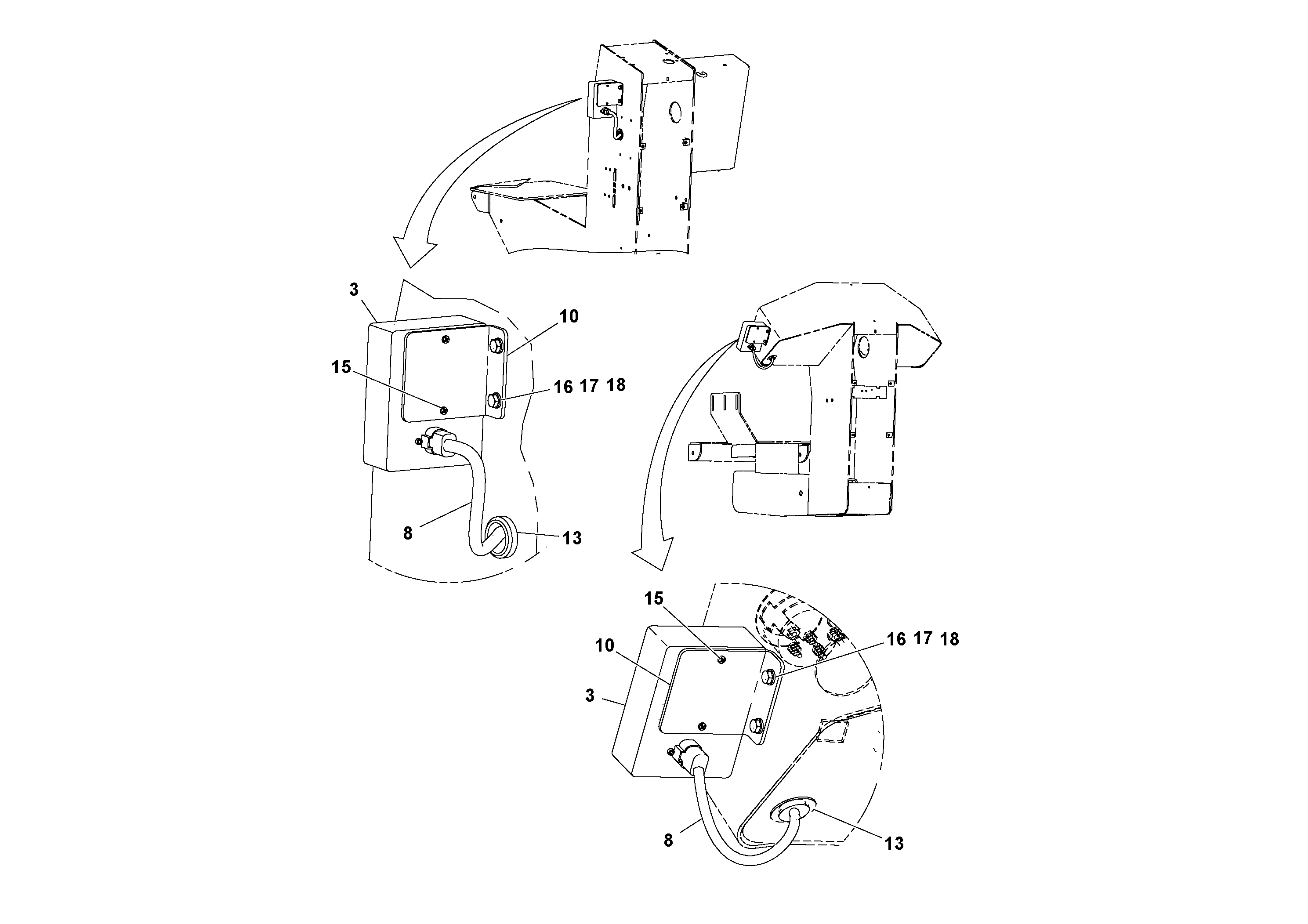 Схема запчастей Volvo DD90 - 93920 Material Temperature Sensor Installation DD90/DD90HF S/N 197375 -