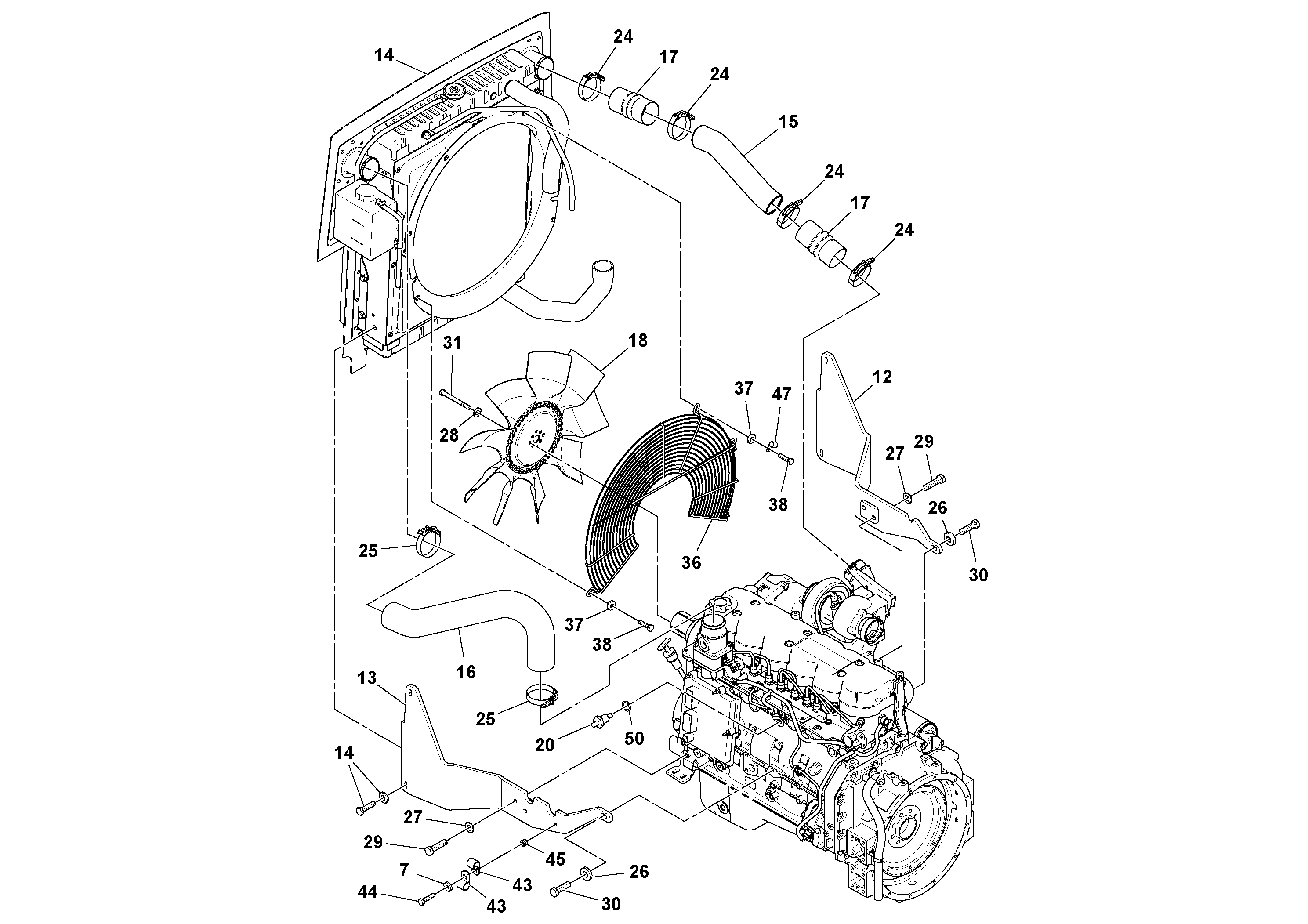 Схема запчастей Volvo SD116DX/SD116F S/N 197542 - - 98272 Двигатель в сборе 
