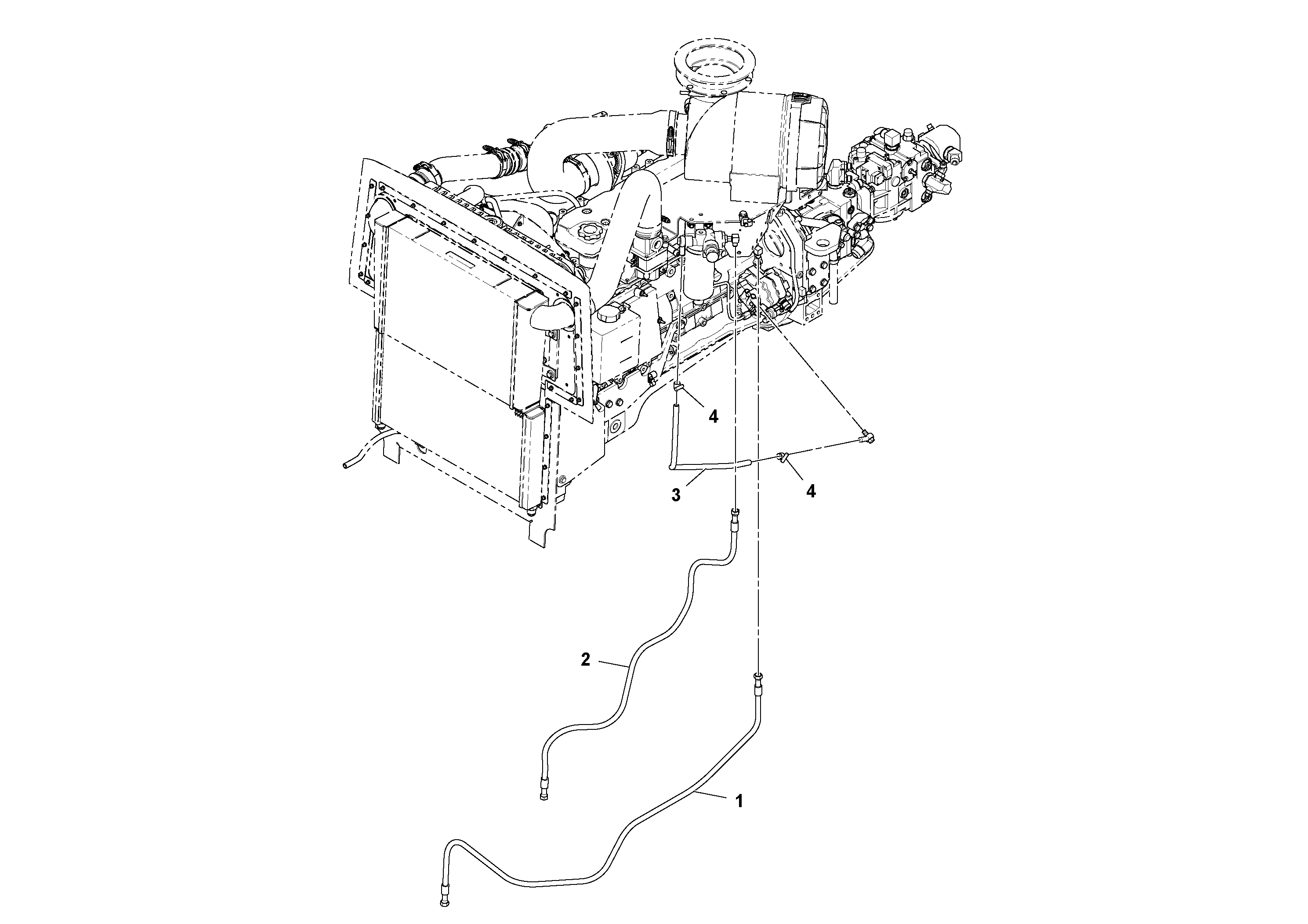 Схема запчастей Volvo SD116DX/SD116F S/N 197542 - - 54812 Fuel Line Installation 