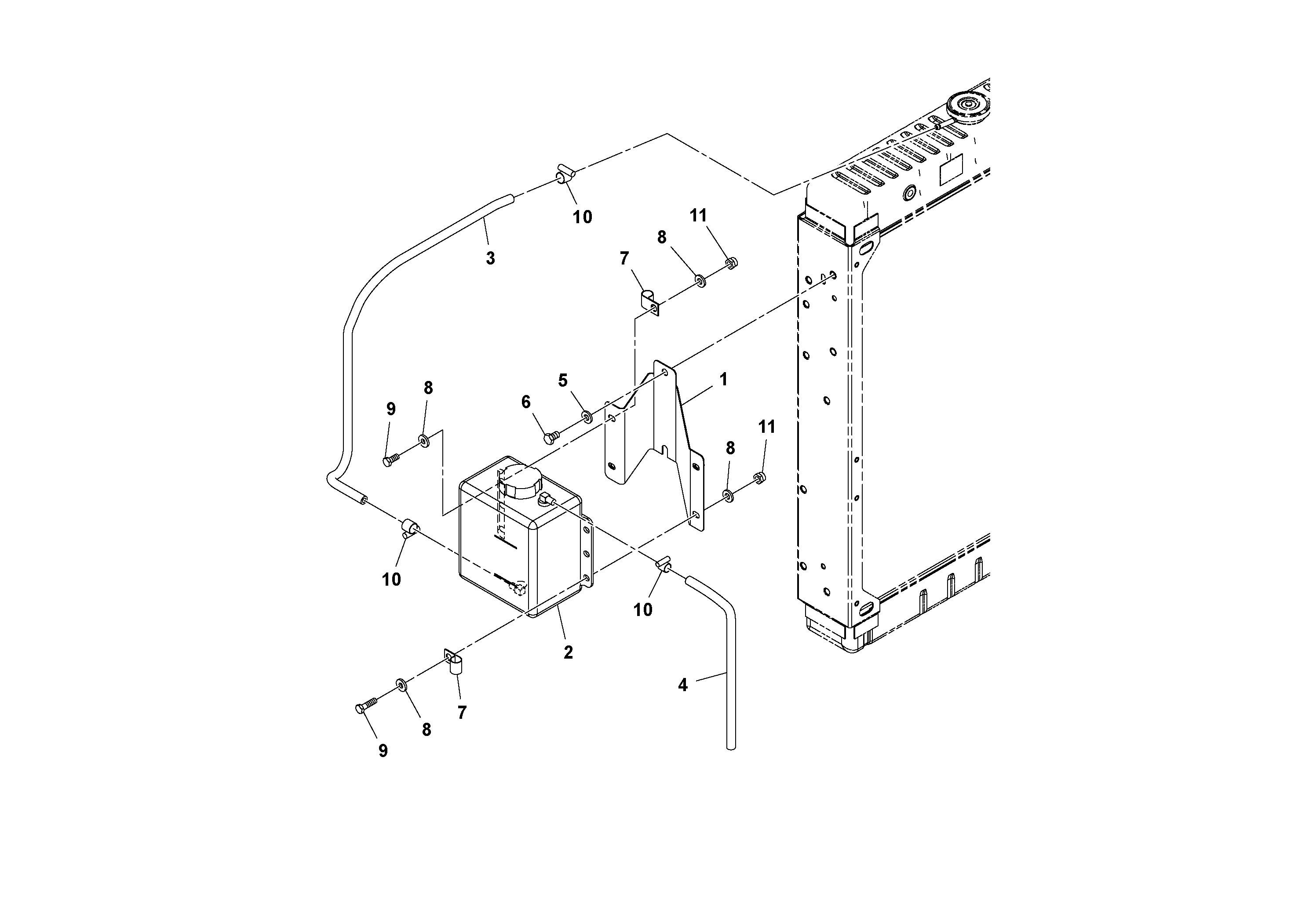 Схема запчастей Volvo SD116DX/SD116F S/N 197542 - - 54816 Бак (бачок) расширительный 