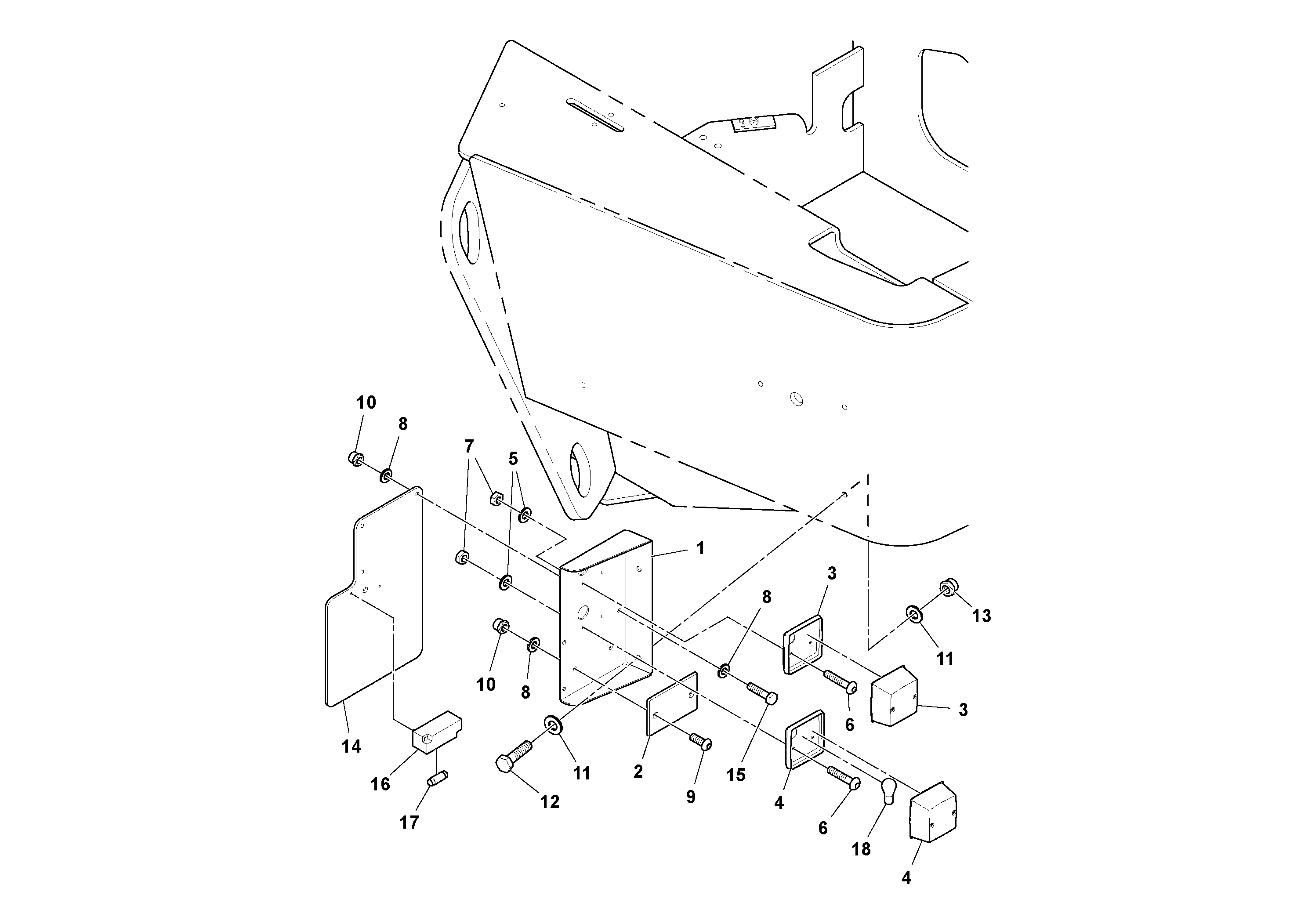 Схема запчастей Volvo SD116DX/SD116F S/N 197542 - - 60355 LH Rear Signal Assembly 
