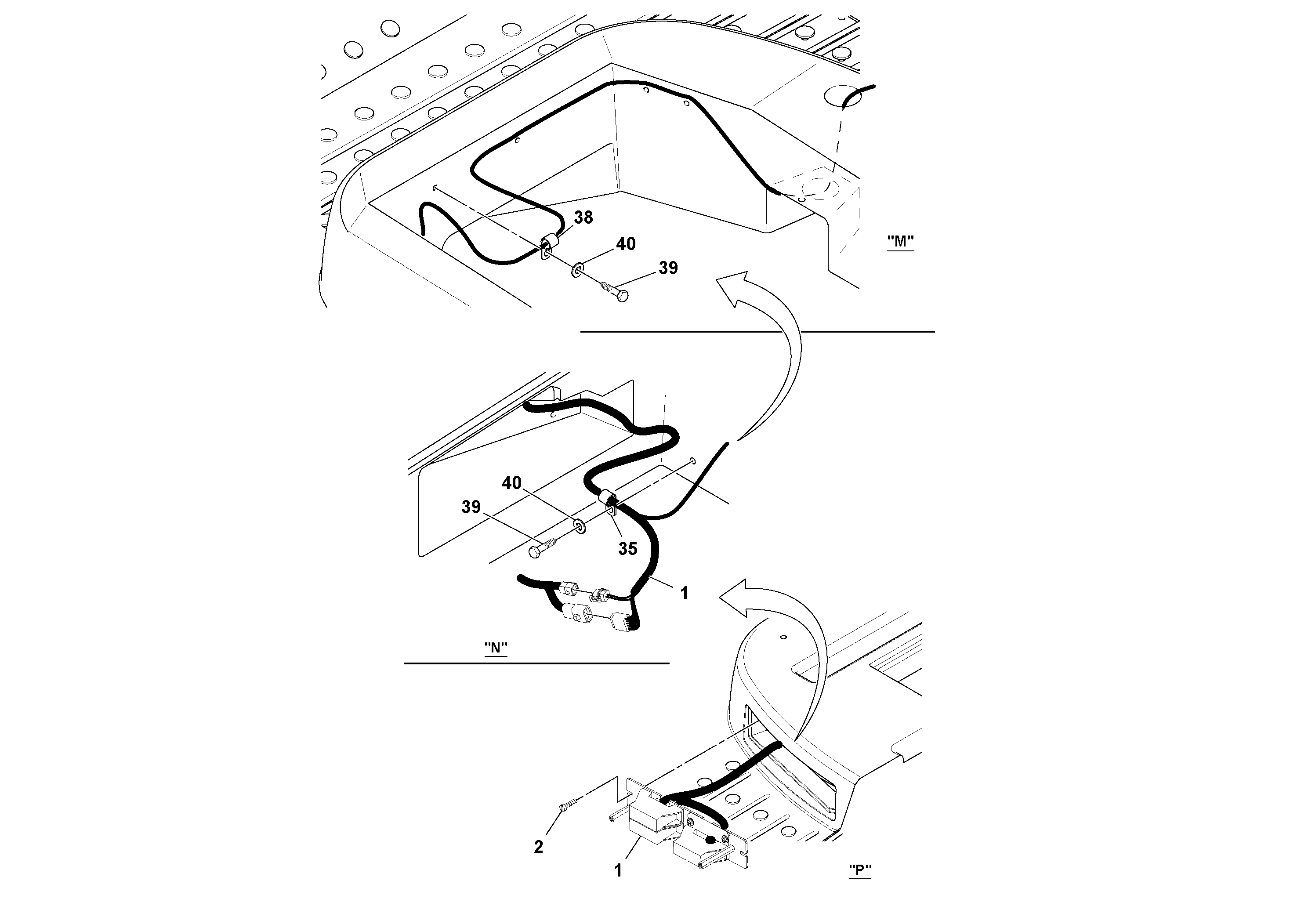 Схема запчастей Volvo SD116DX/SD116F S/N 197542 - - 60380 Electrical Installation 