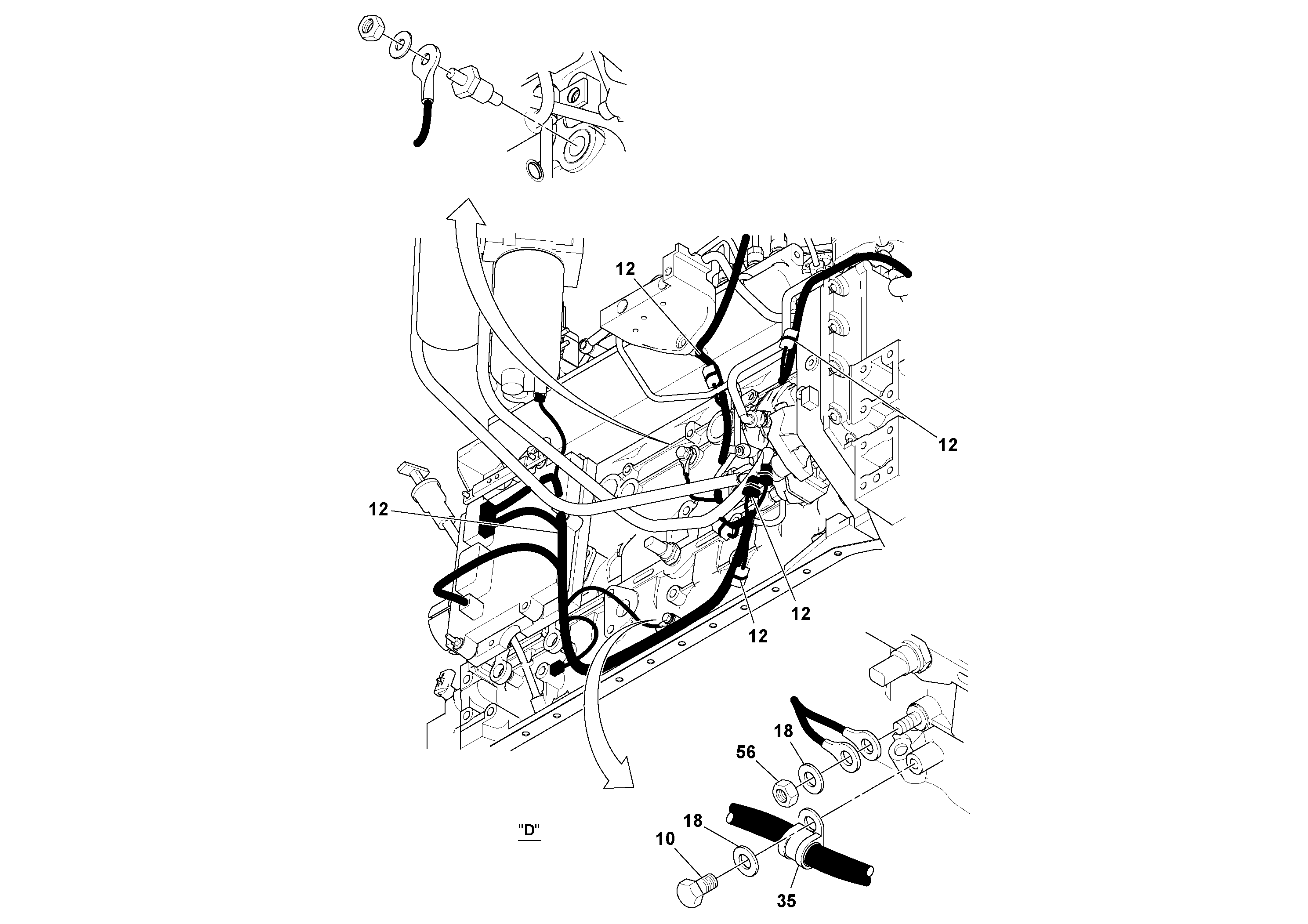 Схема запчастей Volvo SD116DX/SD116F S/N 197542 - - 60388 Electrical Installation 