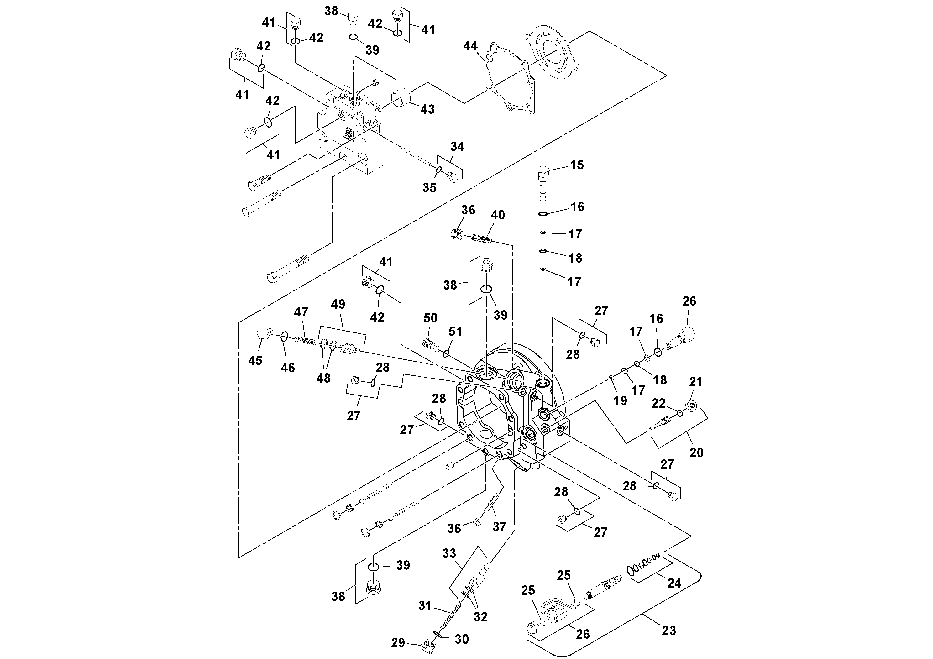 Схема запчастей Volvo SD116DX/SD116F S/N 197542 - - 56643 Axle Motor 