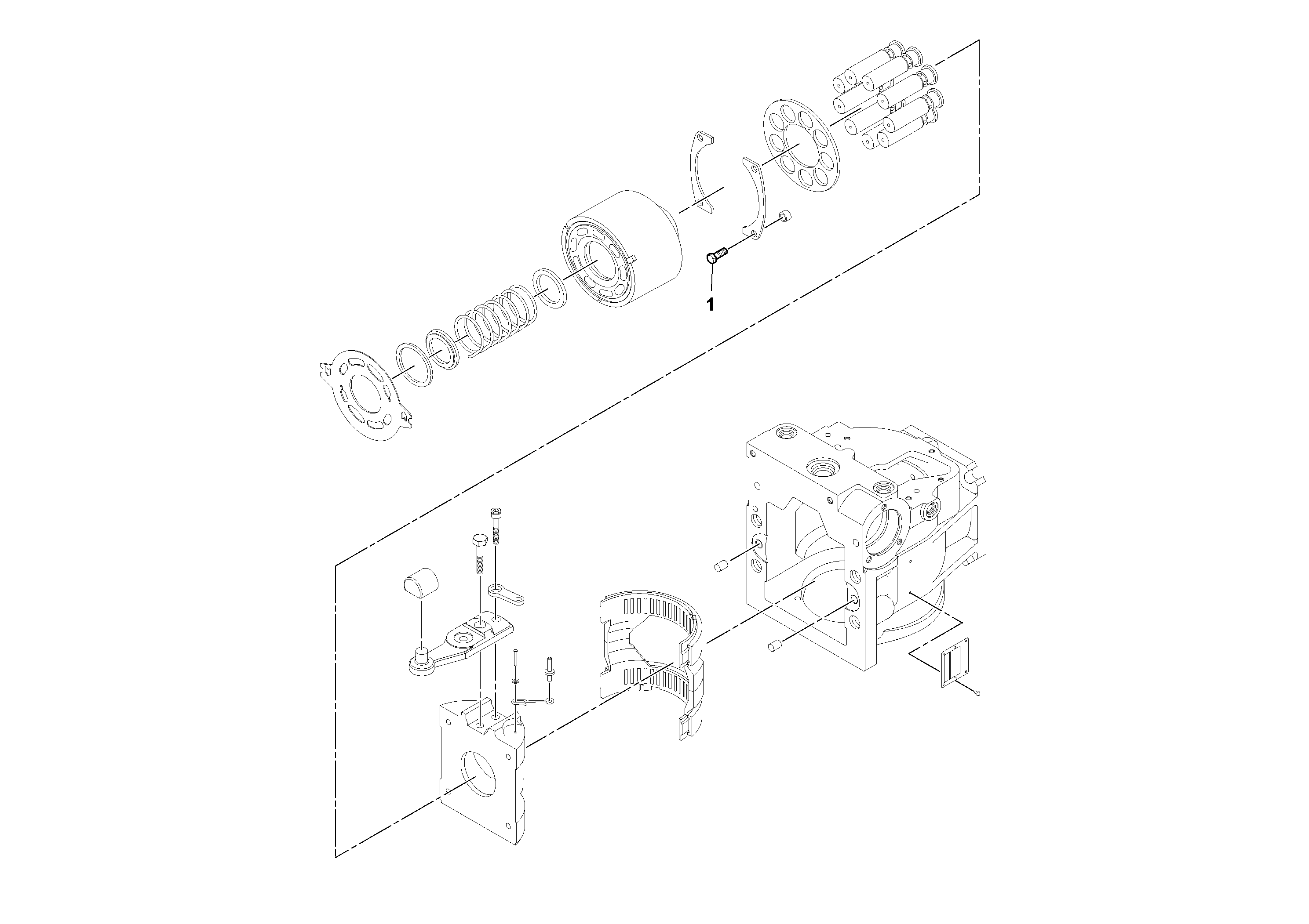 Схема запчастей Volvo SD116DX/SD116F S/N 197542 - - 60400 Propulsion Pump 