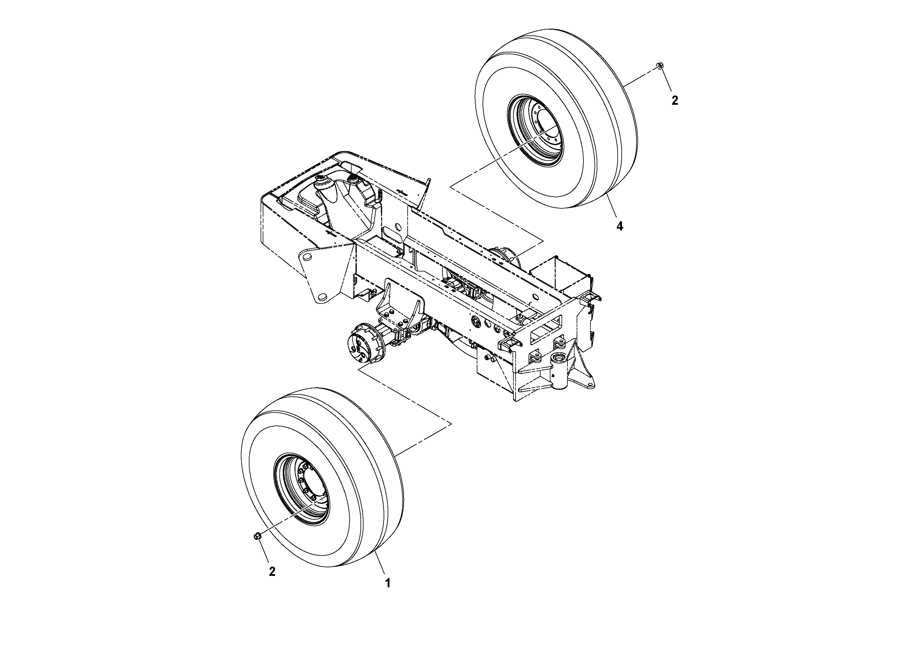 Схема запчастей Volvo SD116DX/SD116F S/N 197542 - - 61210 Tire and Wheel Assembly 