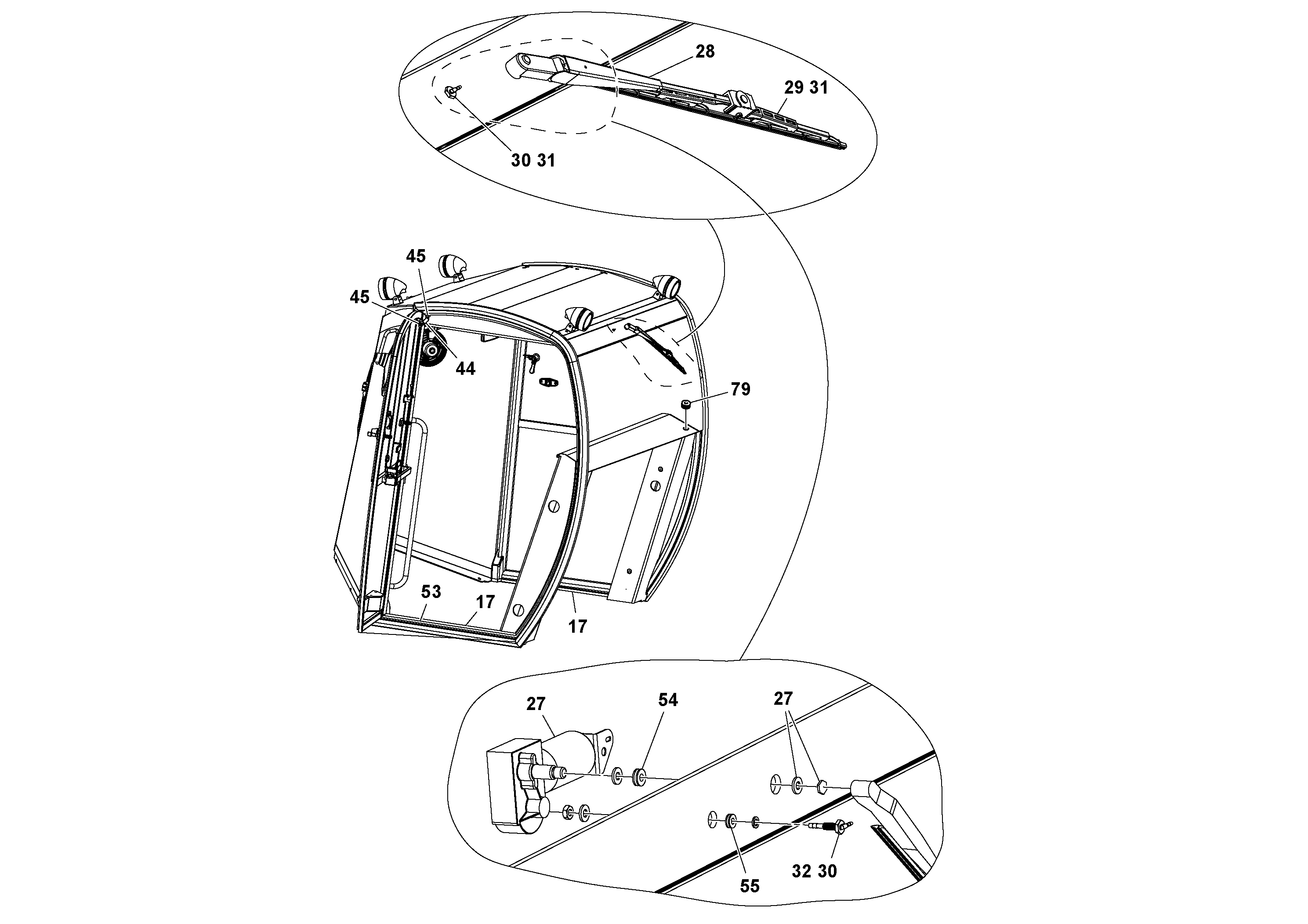 Схема запчастей Volvo SD116DX/SD116F S/N 197542 - - 51867 Cab Assembly 