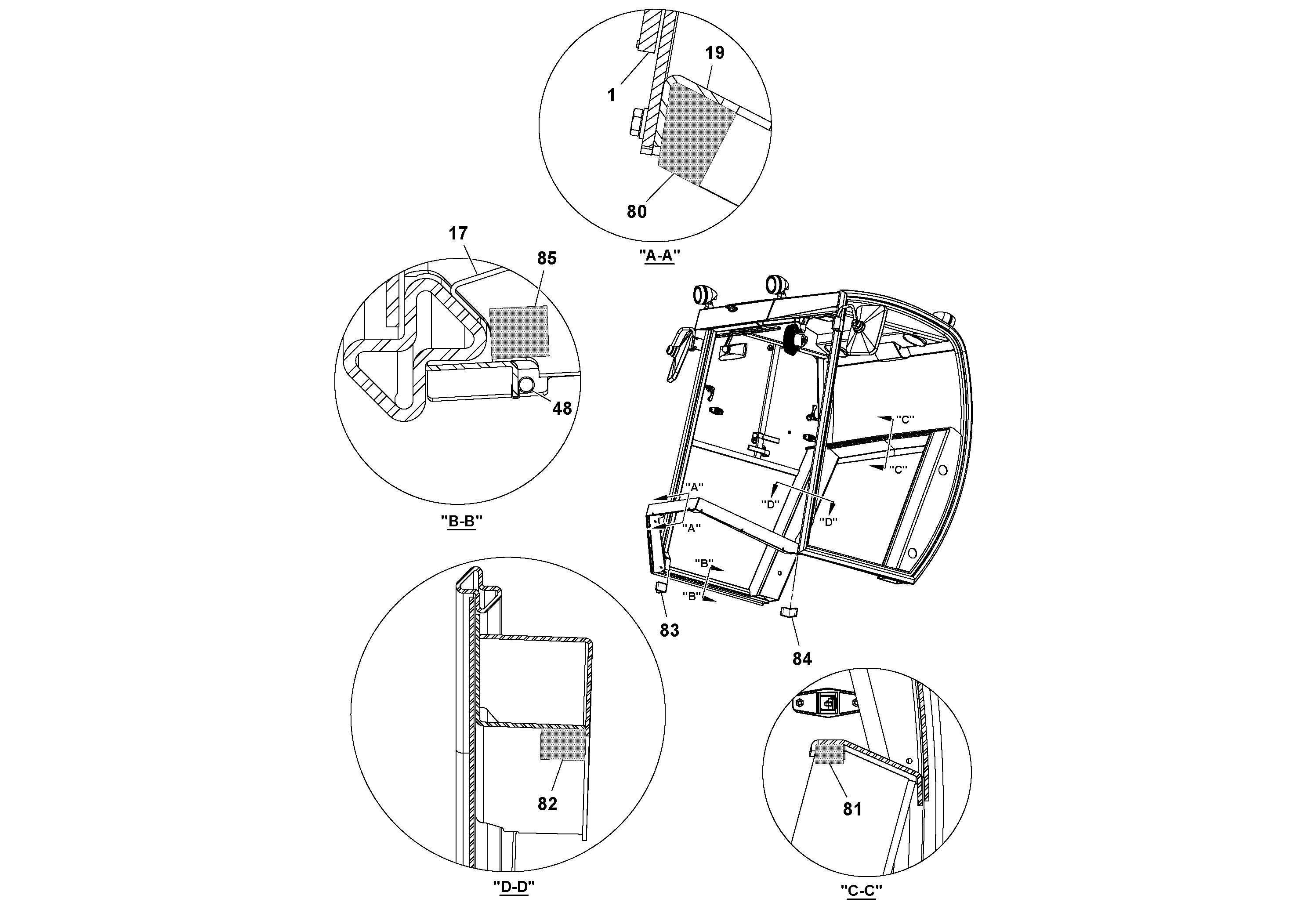 Схема запчастей Volvo SD116DX/SD116F S/N 197542 - - 51874 Cab Assembly 