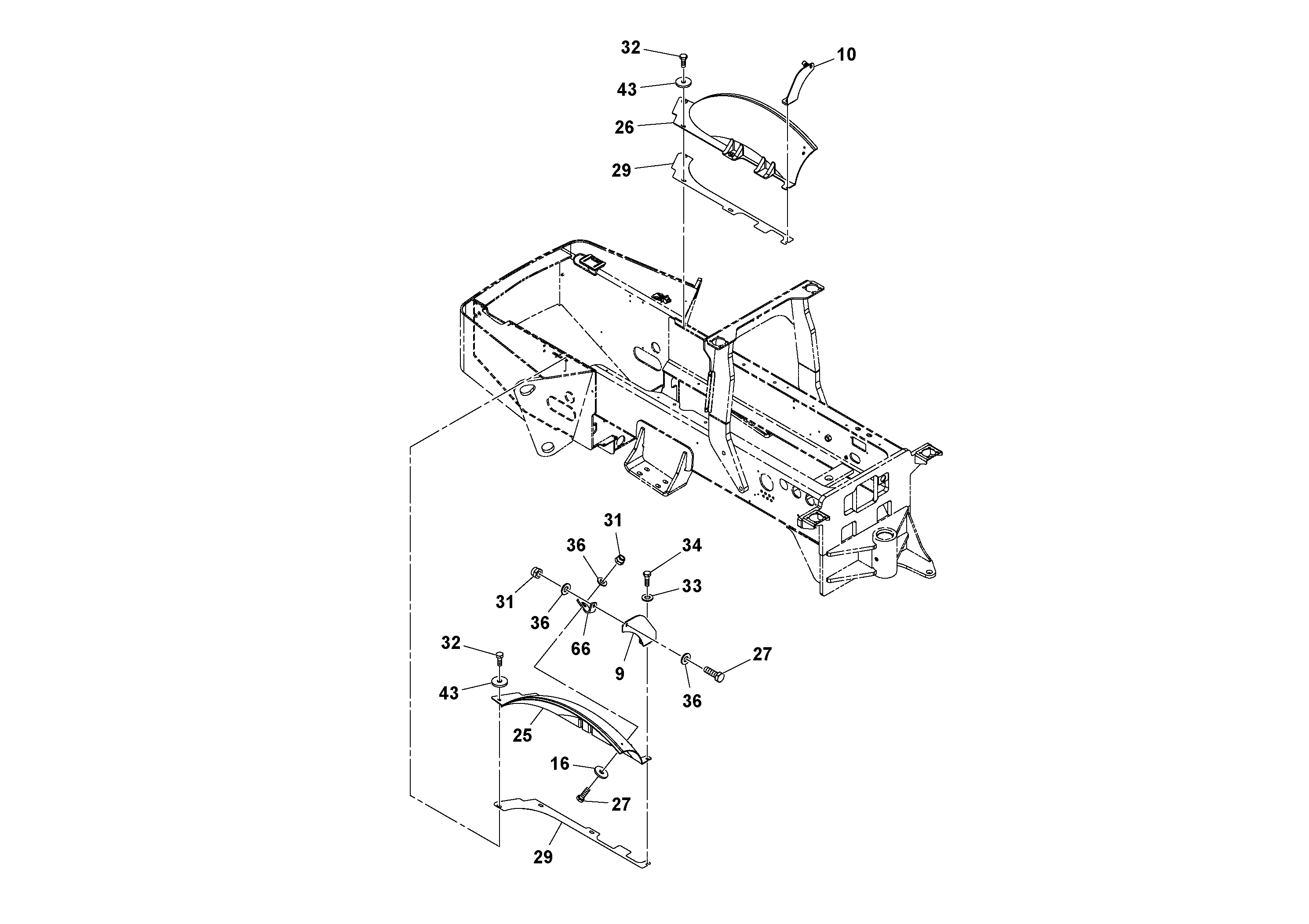 Схема запчастей Volvo SD116DX/SD116F S/N 197542 - - 11469 Hood Installation 
