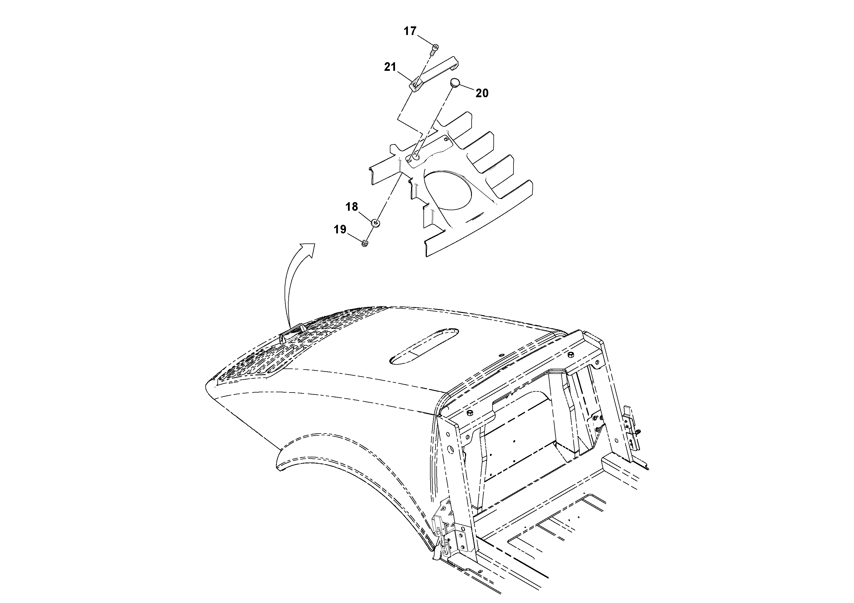 Схема запчастей Volvo SD116DX/SD116F S/N 197542 - - 15038 No ROPS/hood lock installation 