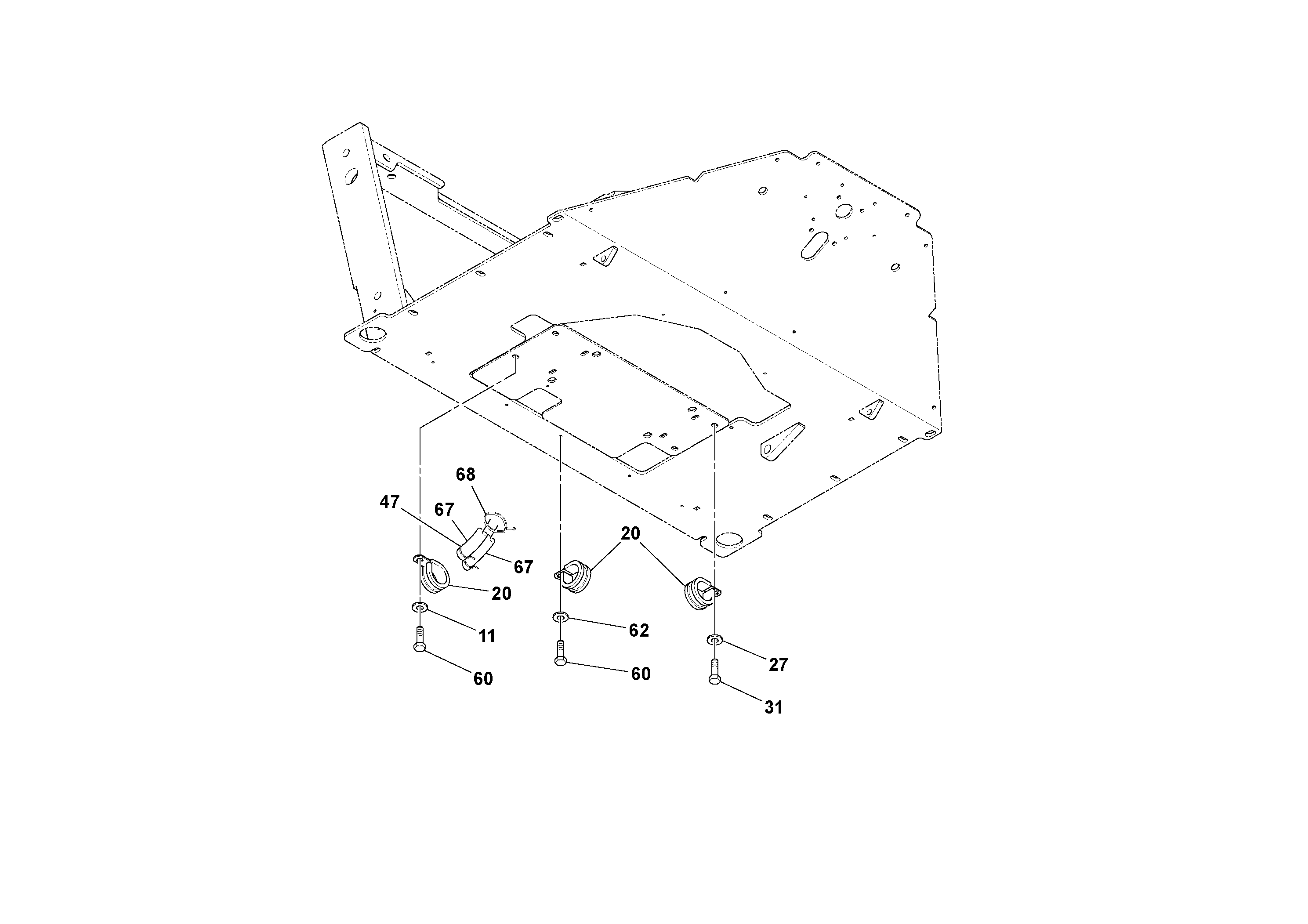 Схема запчастей Volvo SD116DX/SD116F S/N 197542 - - 52509 Heater Installation 