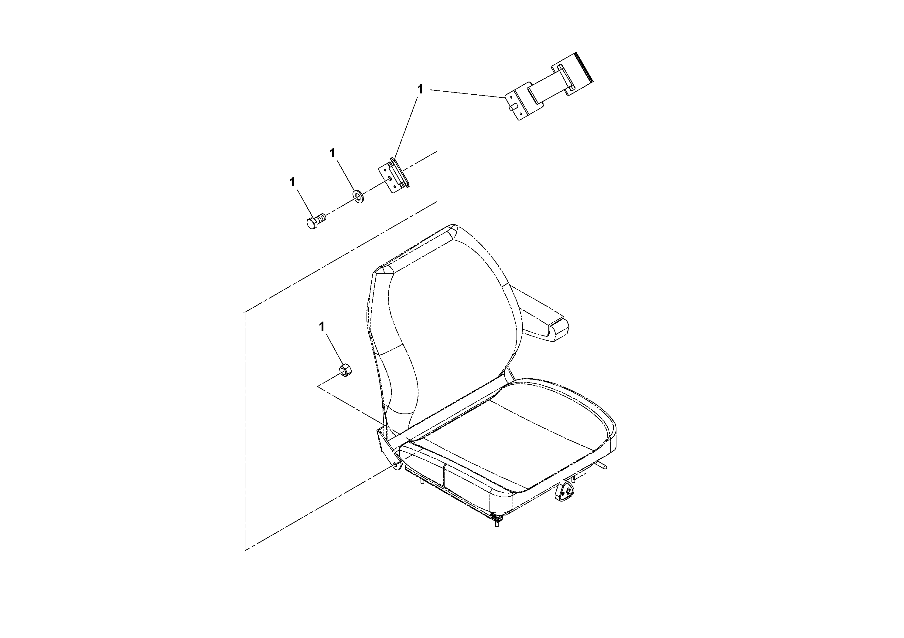 Схема запчастей Volvo SD116DX/SD116F S/N 197542 - - 47230 Seatbelt Installation 