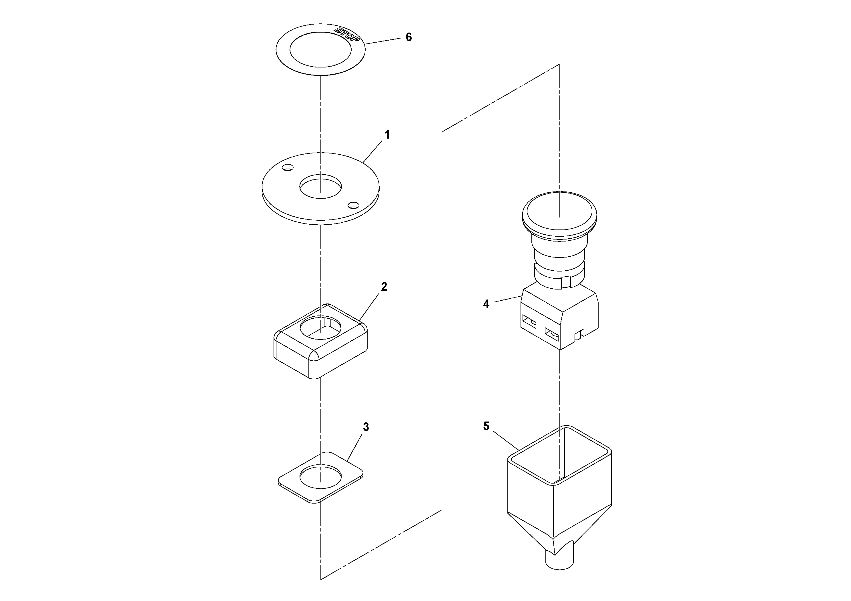 Схема запчастей Volvo SD25D/SD25F S/N 197379 - - 87954 Emergency Stop Assembly 