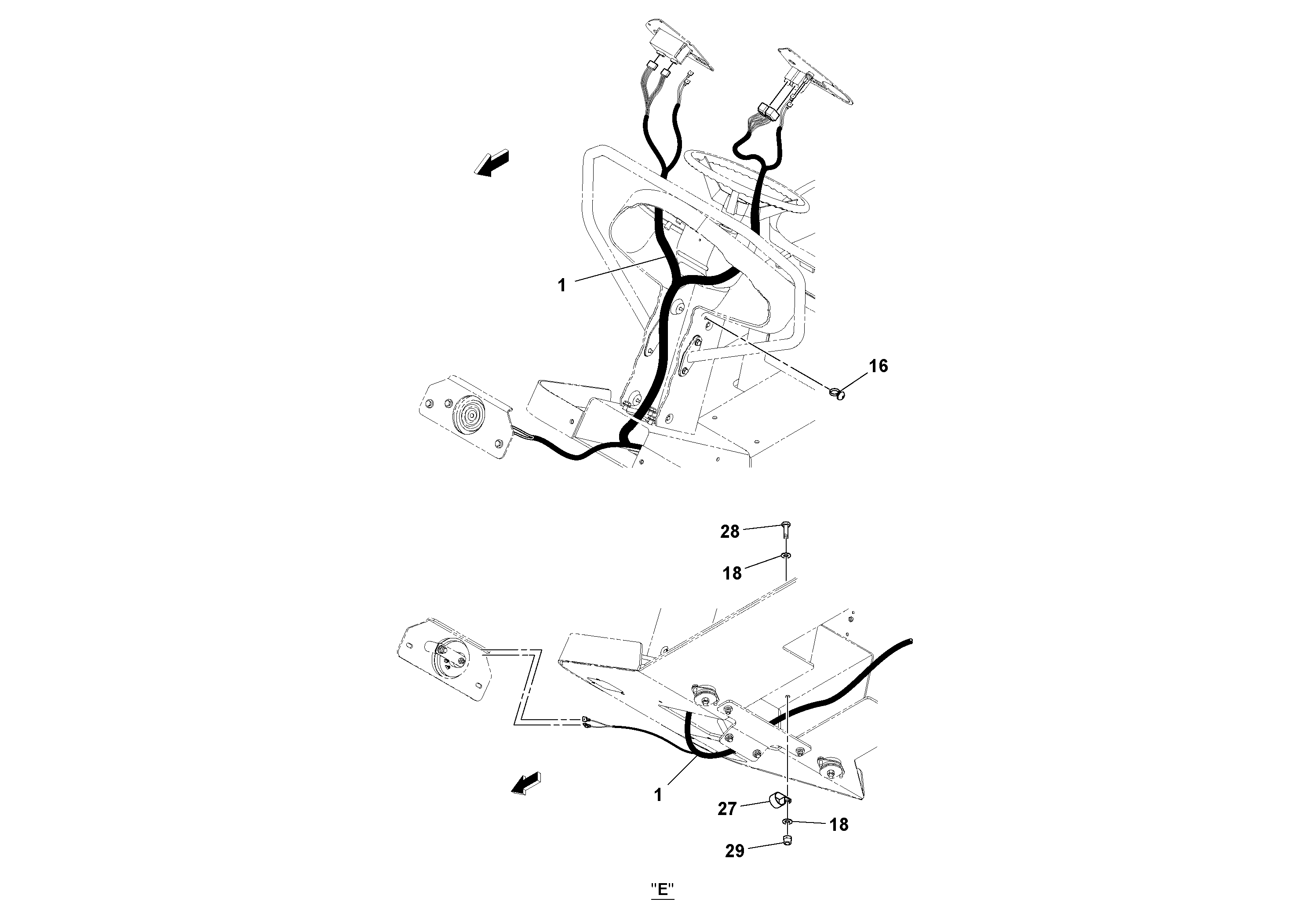 Схема запчастей Volvo SD25D/SD25F S/N 197379 - - 101770 Cable Harness Installation 