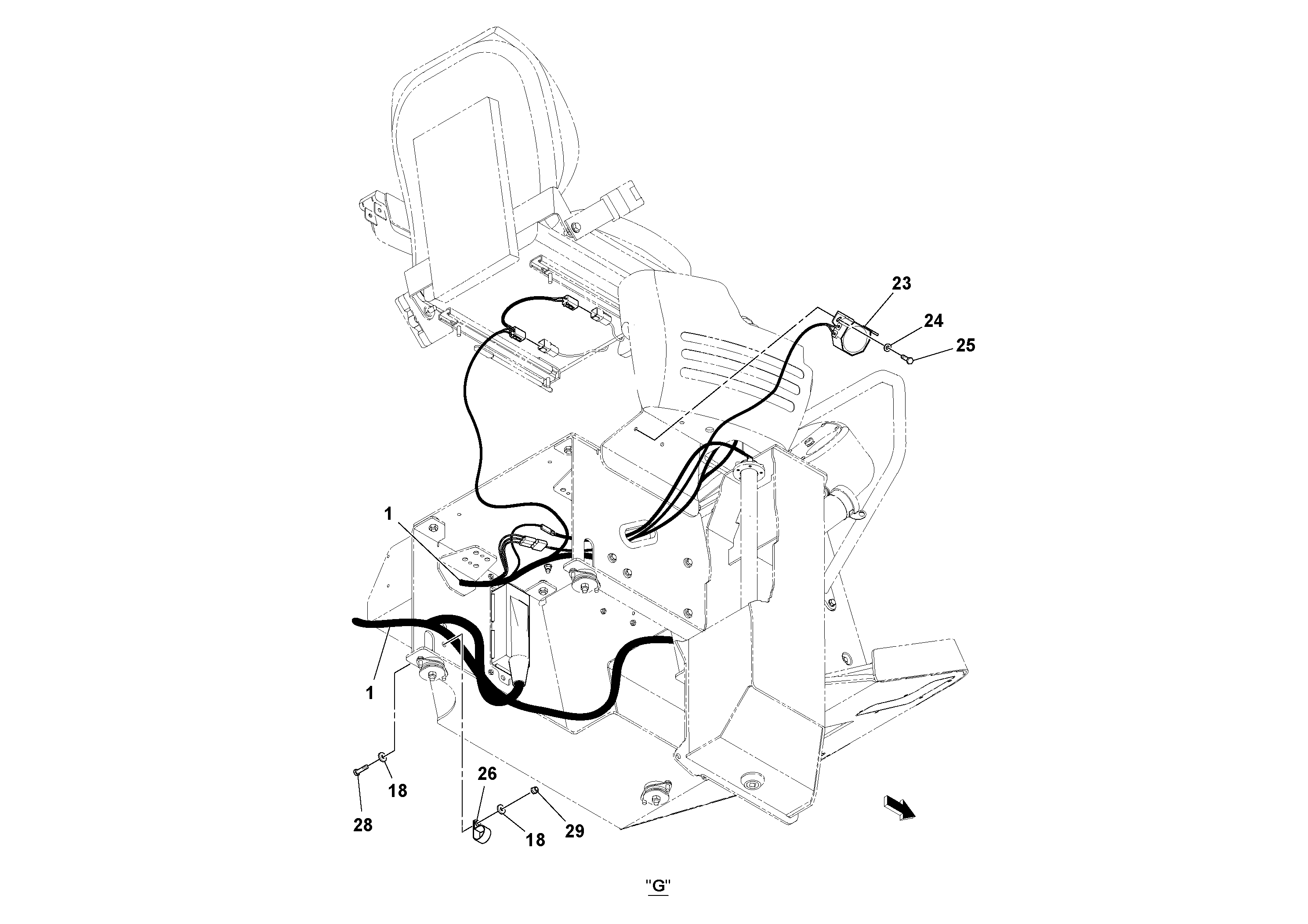 Схема запчастей Volvo SD25D/SD25F S/N 197379 - - 102966 Cable Harness Installation 