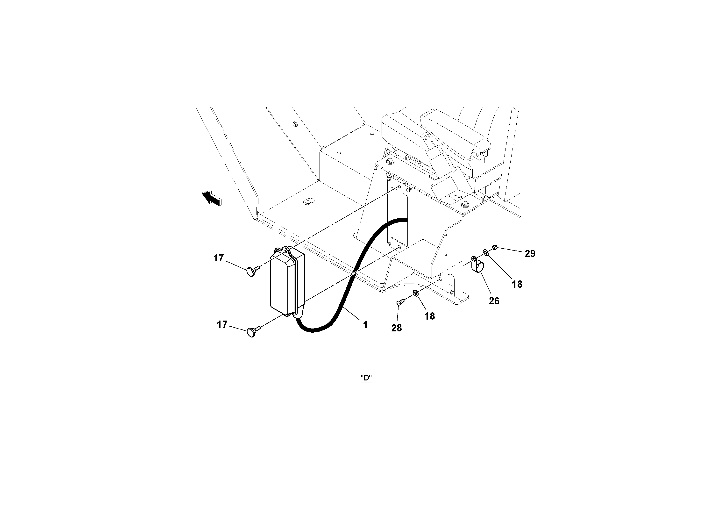 Схема запчастей Volvo SD25D/SD25F S/N 197379 - - 102967 Cable Harness Installation 