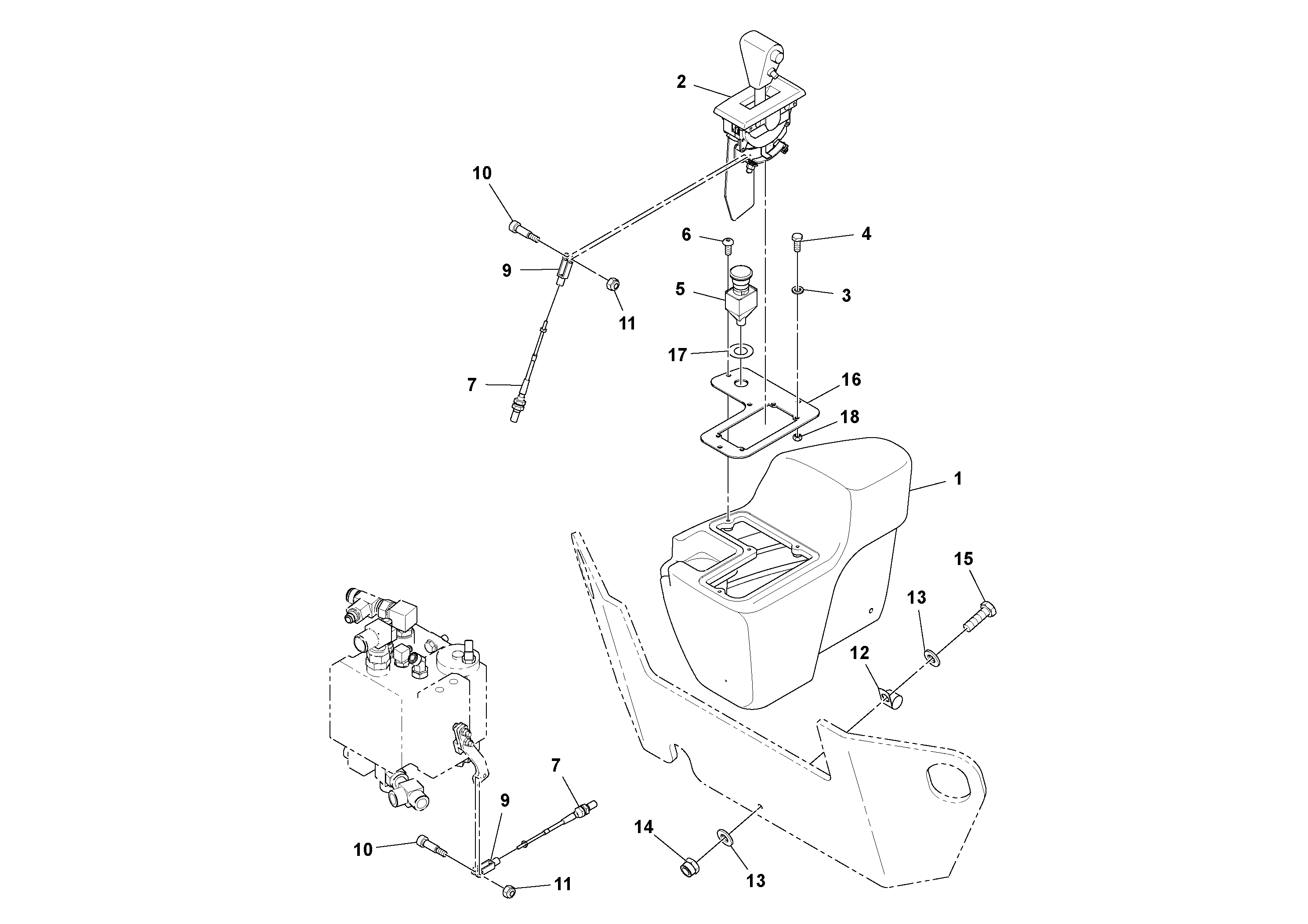 Схема запчастей Volvo SD25D/SD25F S/N 197379 - - 74892 Console Assembly 