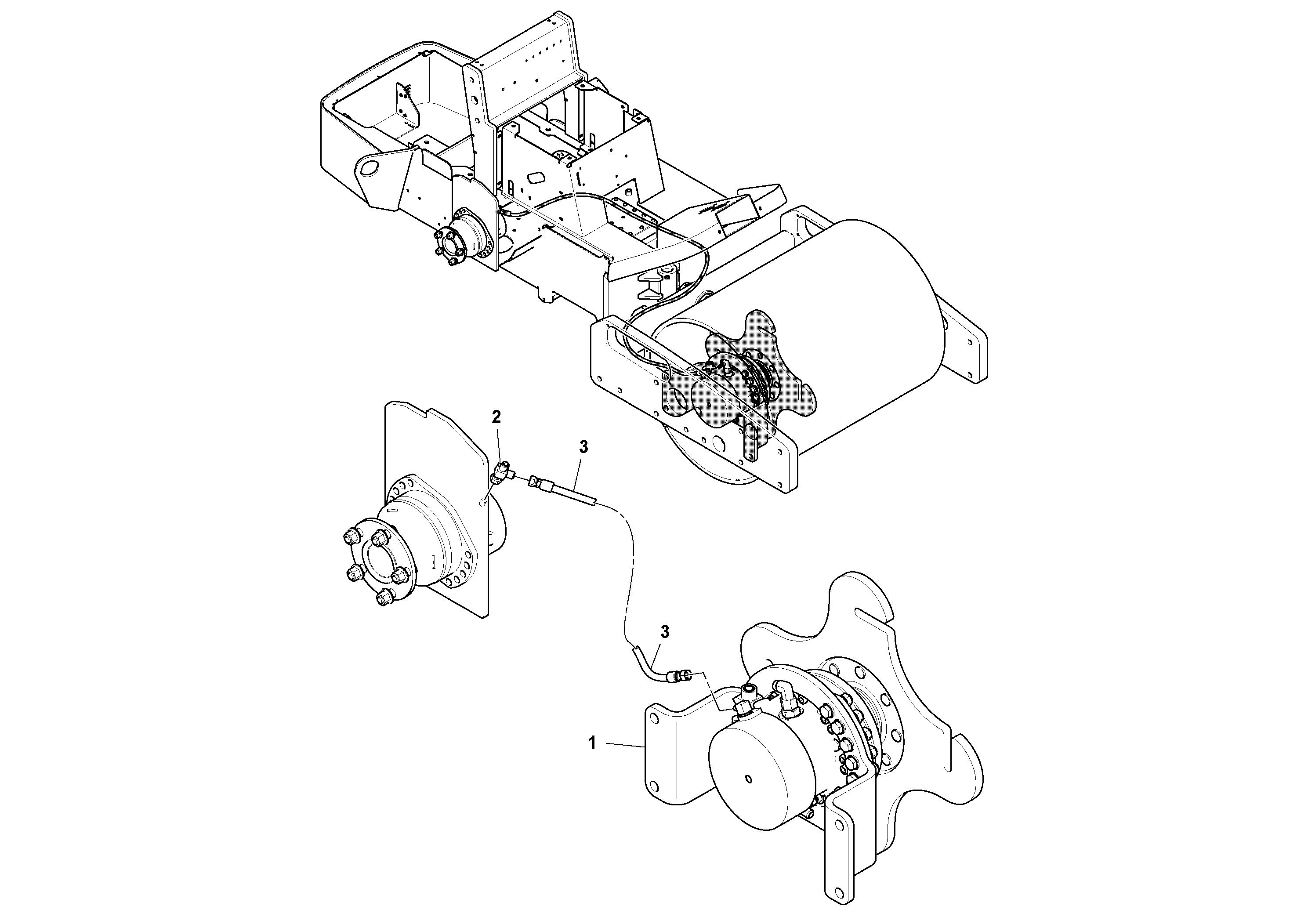 Схема запчастей Volvo SD25D/SD25F S/N 197379 - - 72827 Drum Drive w/brake Installation 
