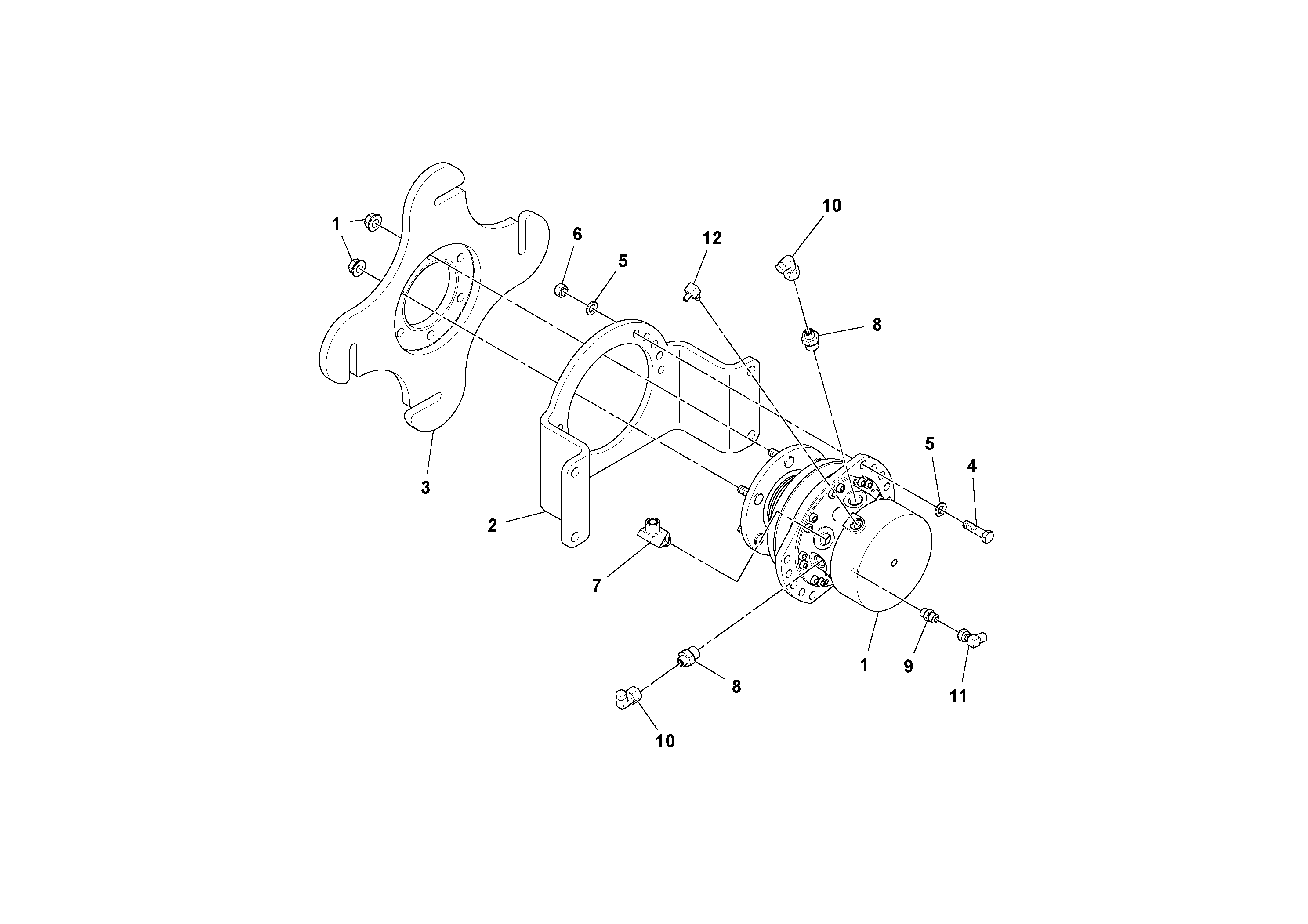 Схема запчастей Volvo SD25D/SD25F S/N 197379 - - 77092 Drum Drive Assembly 