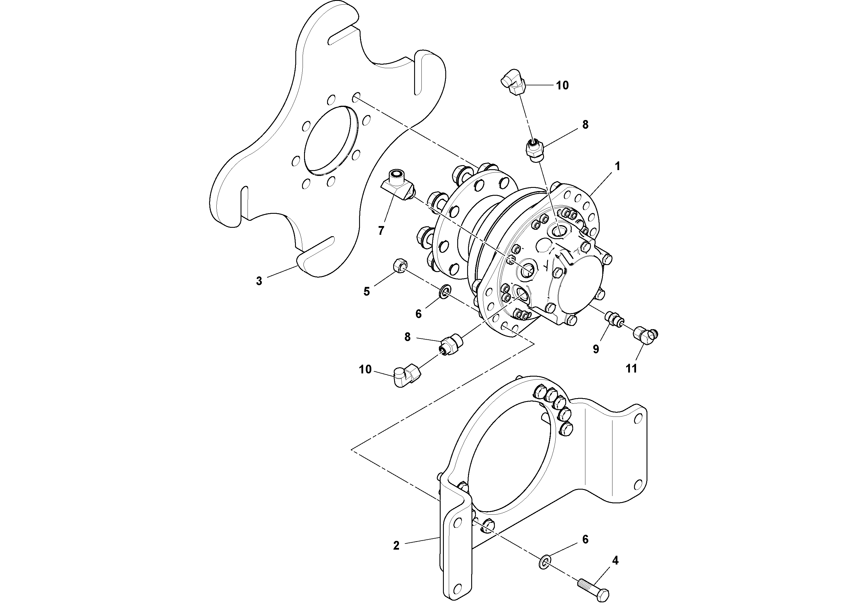 Схема запчастей Volvo SD25D/SD25F S/N 197379 - - 78445 Drum Drive Assembly 
