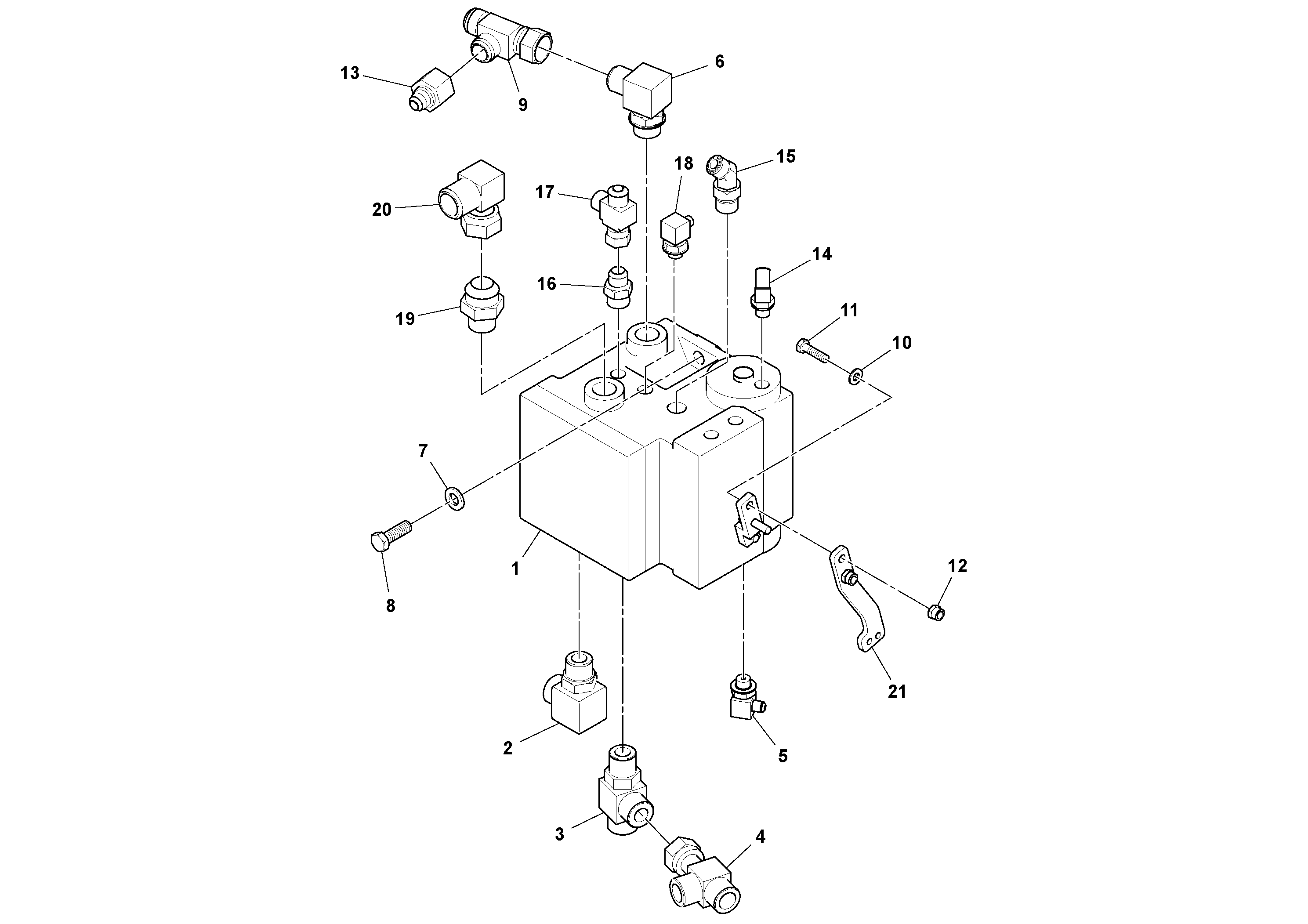 Схема запчастей Volvo SD25D/SD25F S/N 197379 - - 100078 Propulsion Pump Assembly 