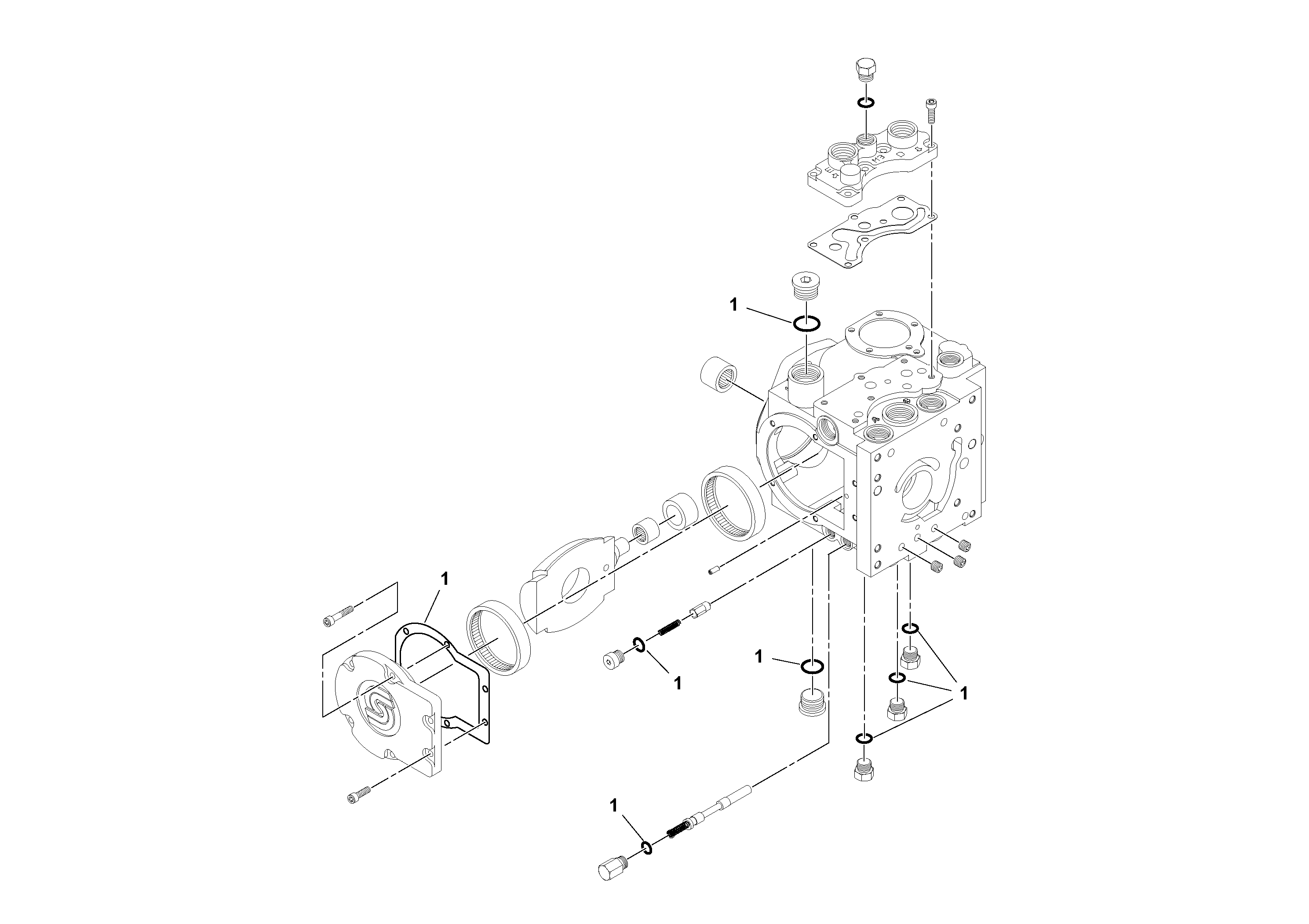 Схема запчастей Volvo SD25D/SD25F S/N 197379 - - 72268 Propulsion Pump 