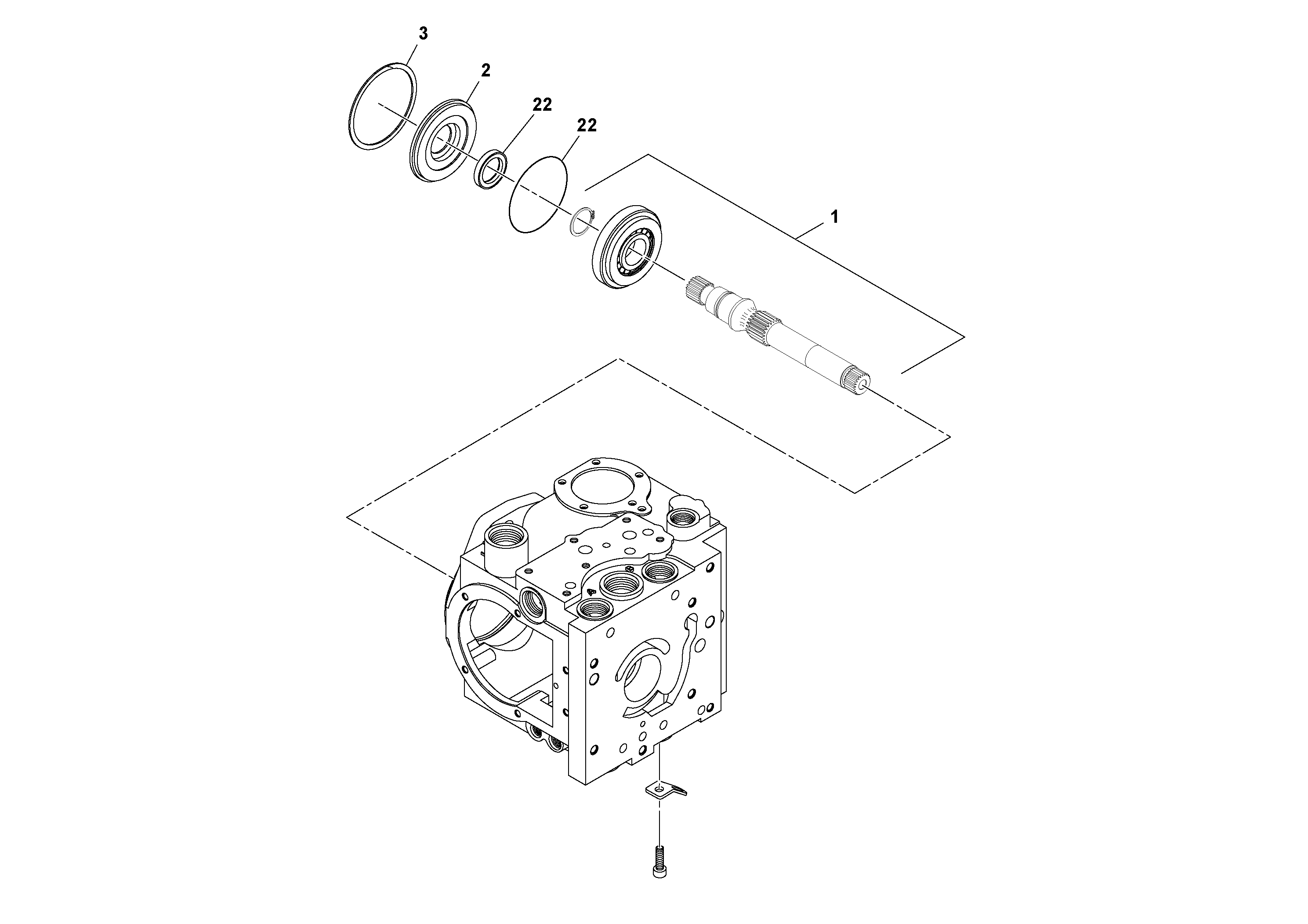 Схема запчастей Volvo SD25D/SD25F S/N 197379 - - 75004 Propulsion Pump 