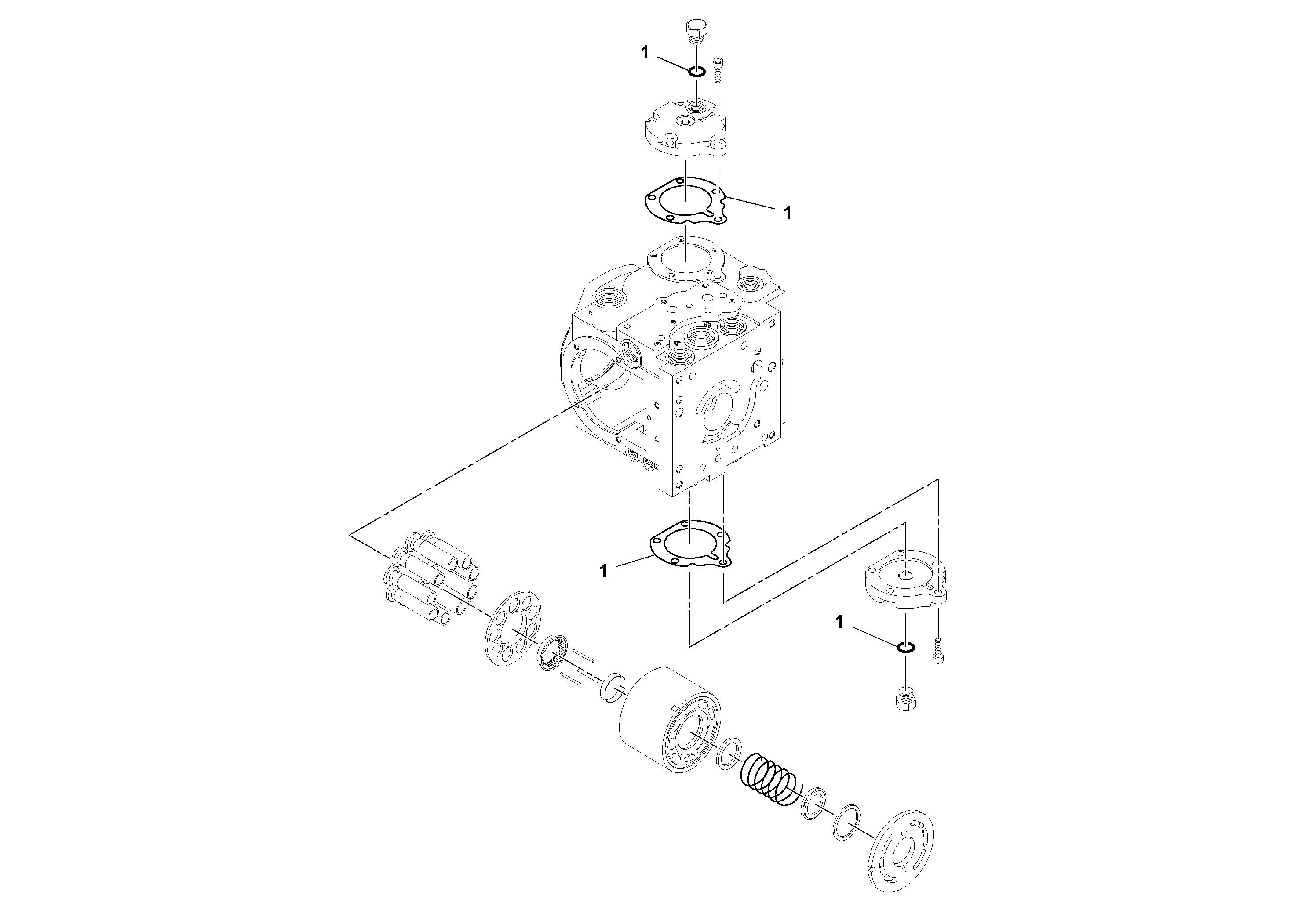 Схема запчастей Volvo SD25D/SD25F S/N 197379 - - 75232 Propulsion Pump 